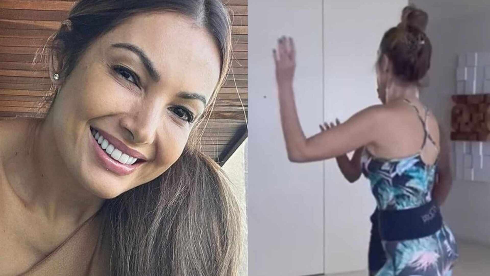 Patrícia Poeta esbanja curvas esculturais ao sambar muito: ”Antiga paixão”