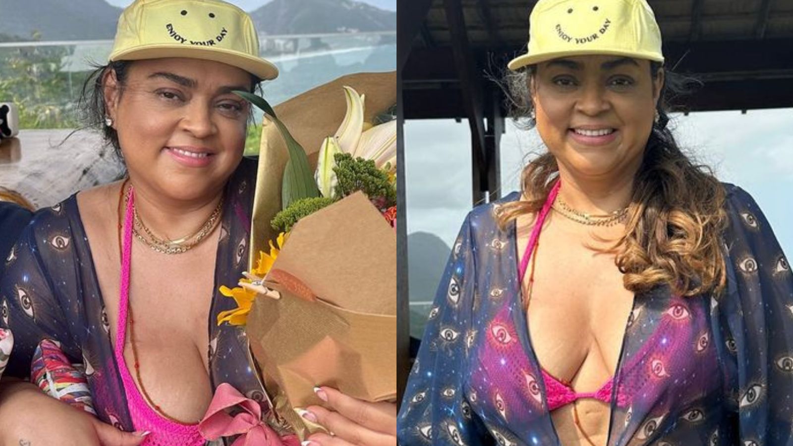Preta Gil surge radiante ao retornar para mansão no Rio de Janeiro: “Aproveitando muito”