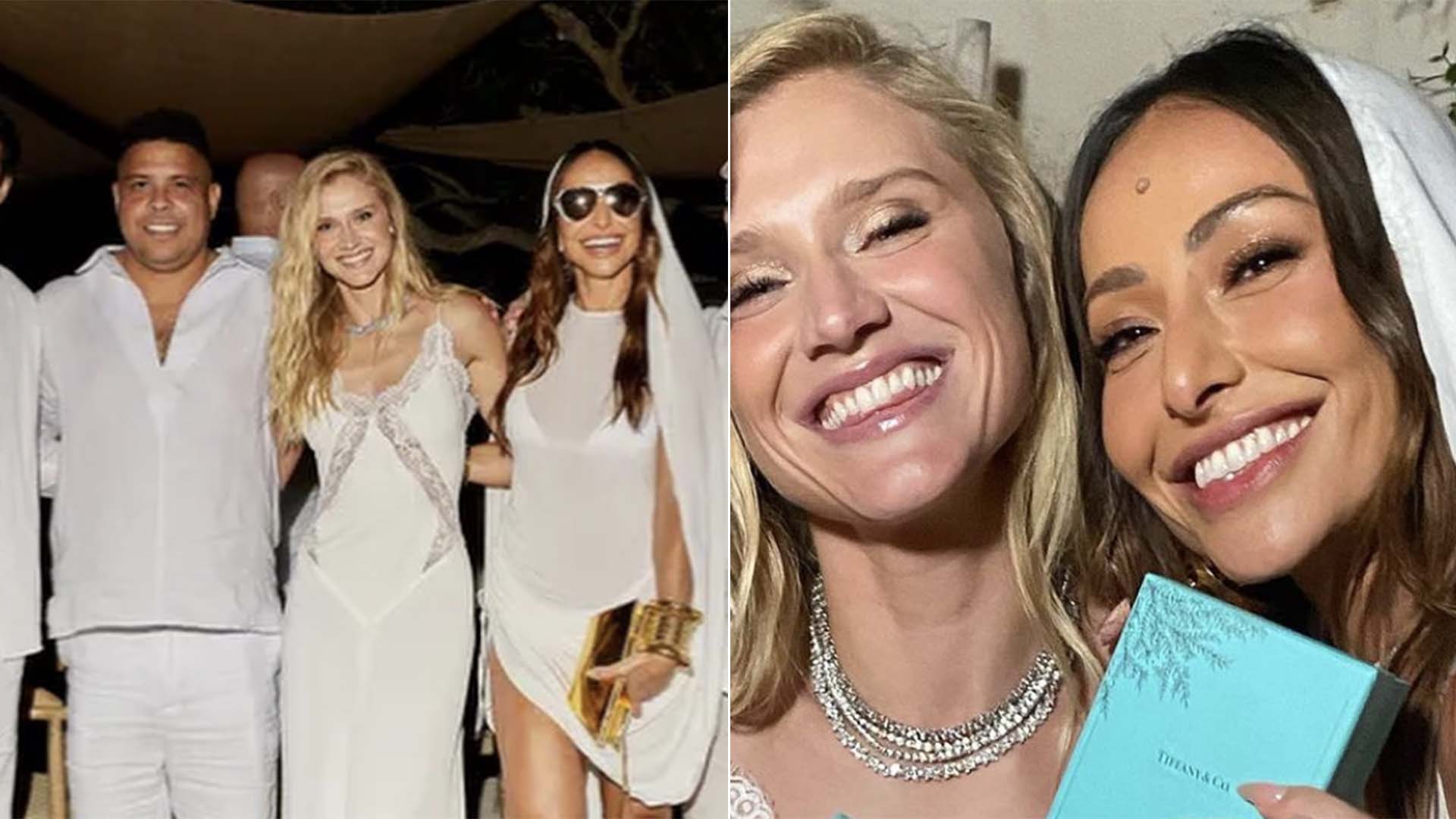 Sabrina Sato exibe fotos dos bastidores do casamento de Ronaldo e Celina