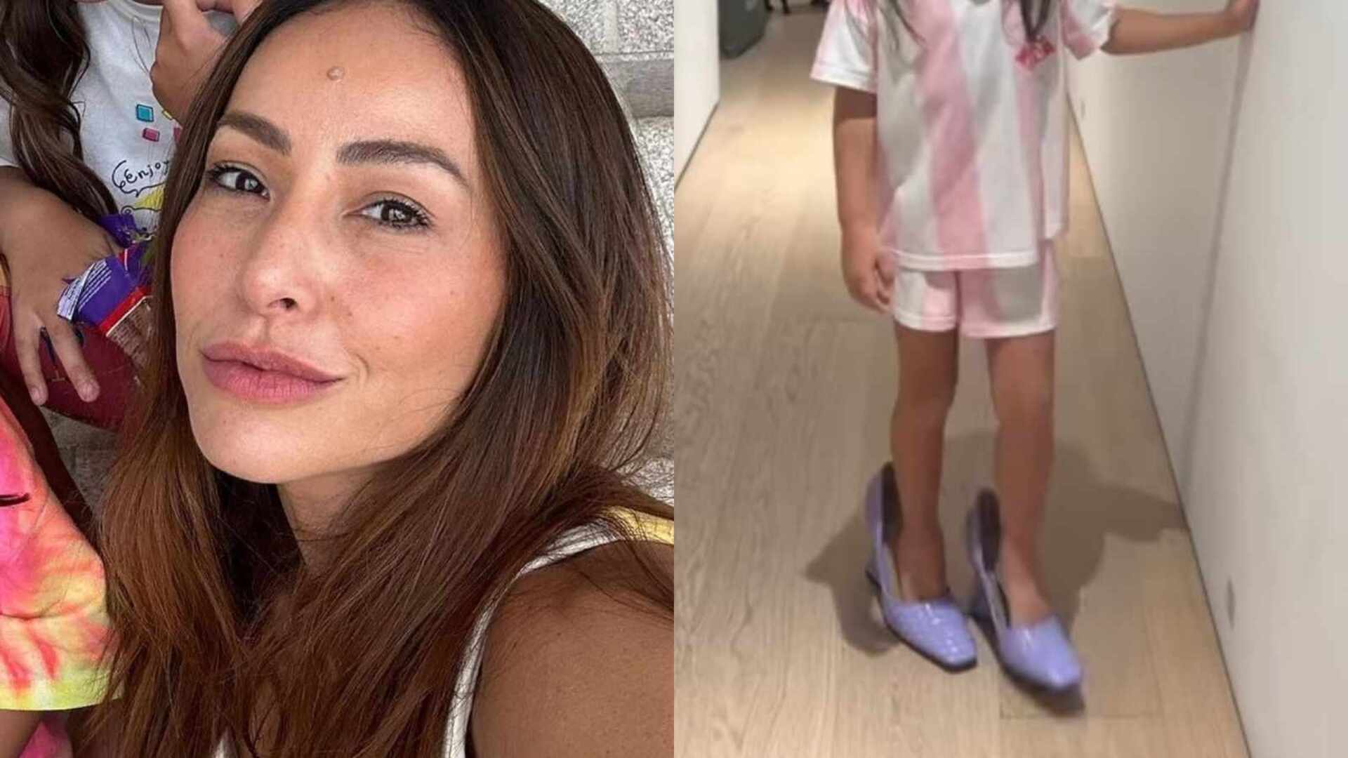 Cresceu muito! Sabrina Sato mostra Zoe andando de salto: ”Tá enorme”