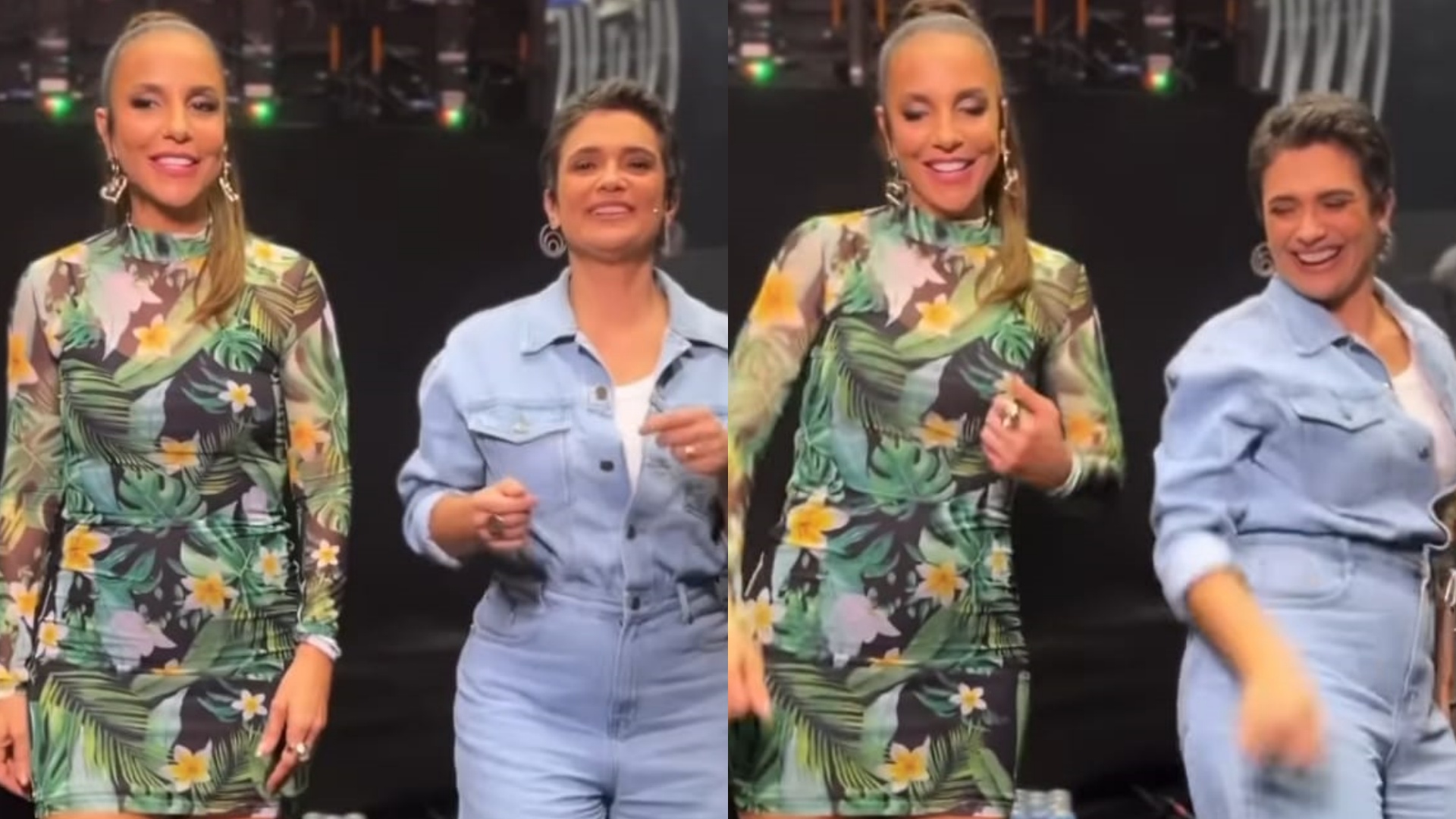 Sandra Annenberg impressiona ao dançar com Ivete Sangalo: “Tentei”