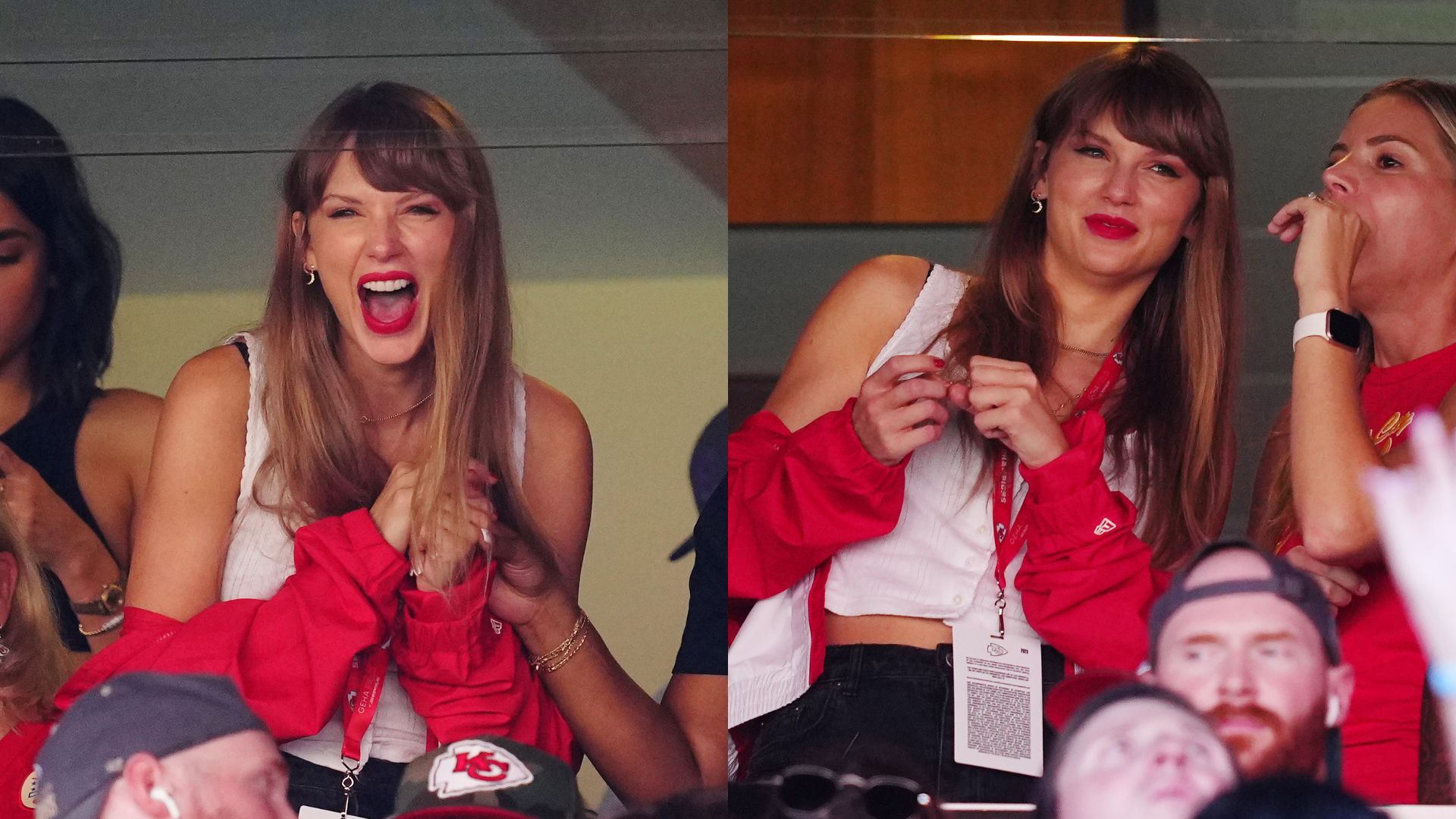 Assumiu? Taylor Swift é flagrada se divertindo no jogo de suposto novo affair