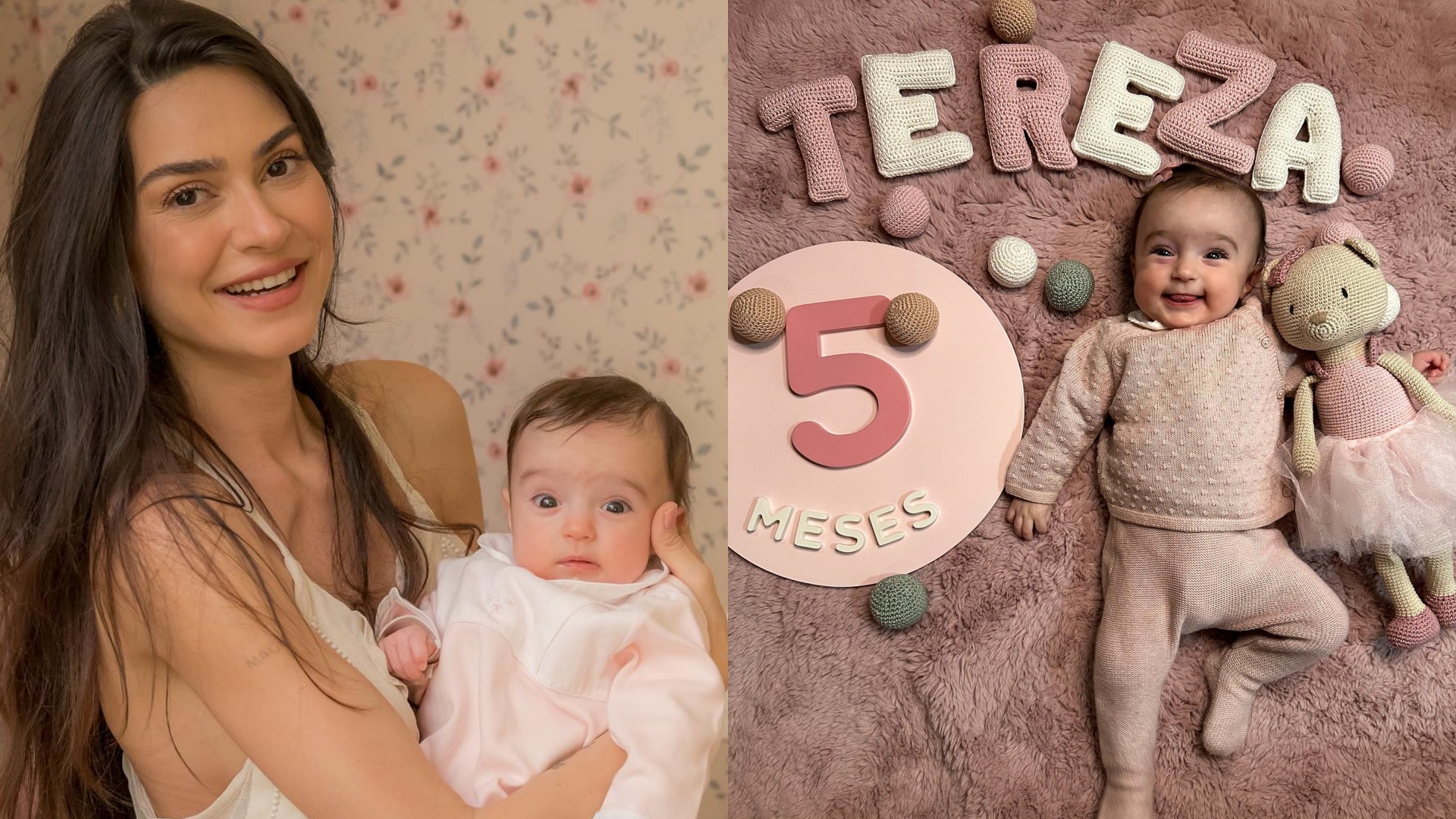 Com cliques encantadores, Thaila Ayala celebra mesversário da filha: “Minha boneca”