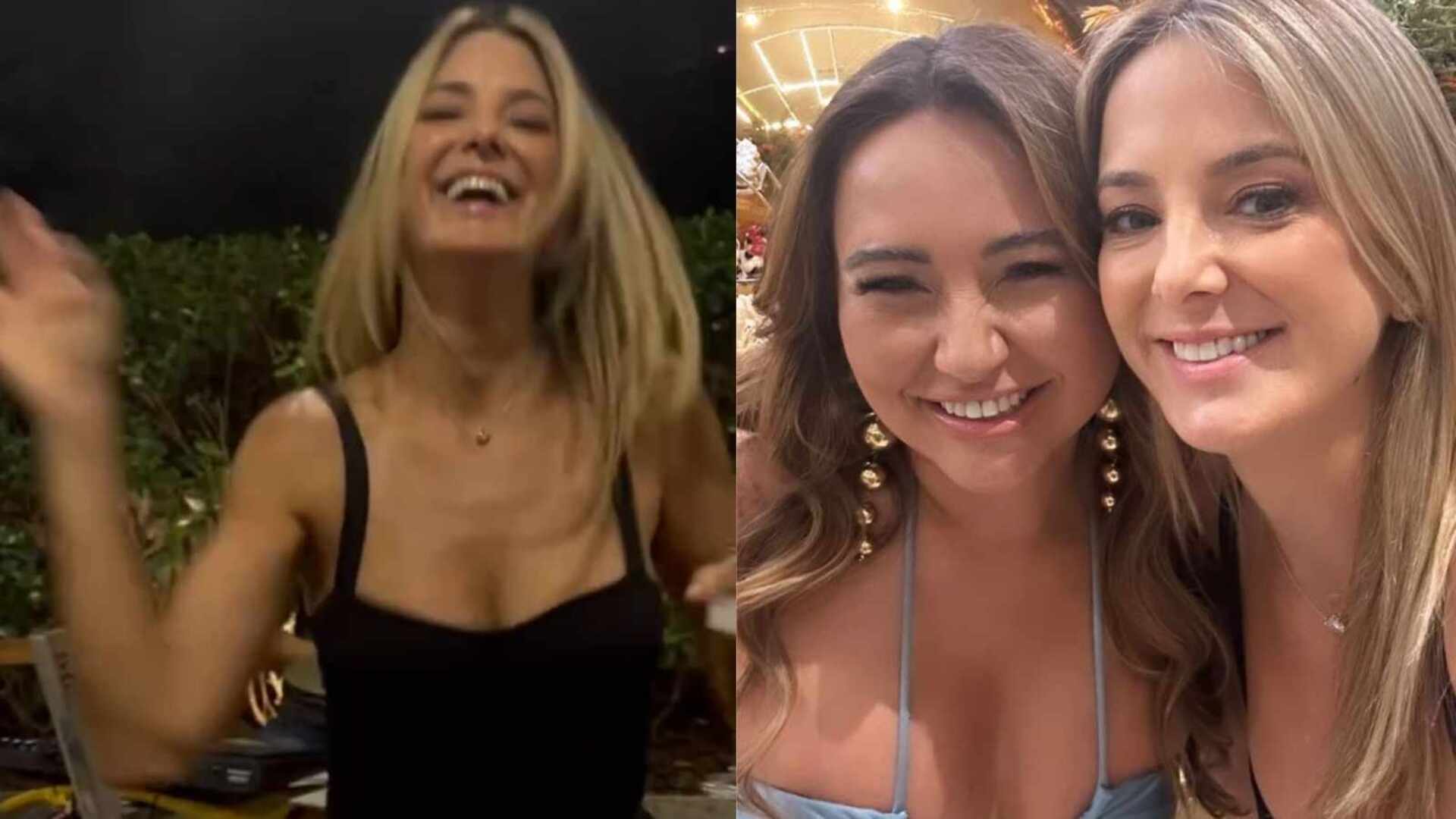 Sem César Tralli, Ticiane Pinheiro curte balada da irmã de Sabrina Sato