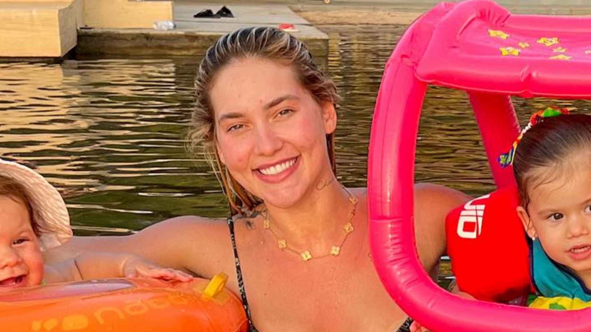 Virginia Fonseca curte o dia com Zé Felipe e as filhas: “Maior amor do mundo”