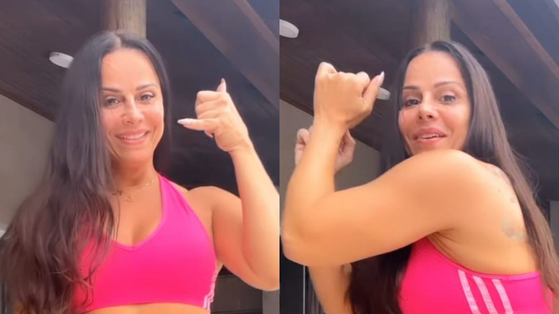 De top, Viviane Araújo ostenta cintura fininha ao postar vídeo dançando