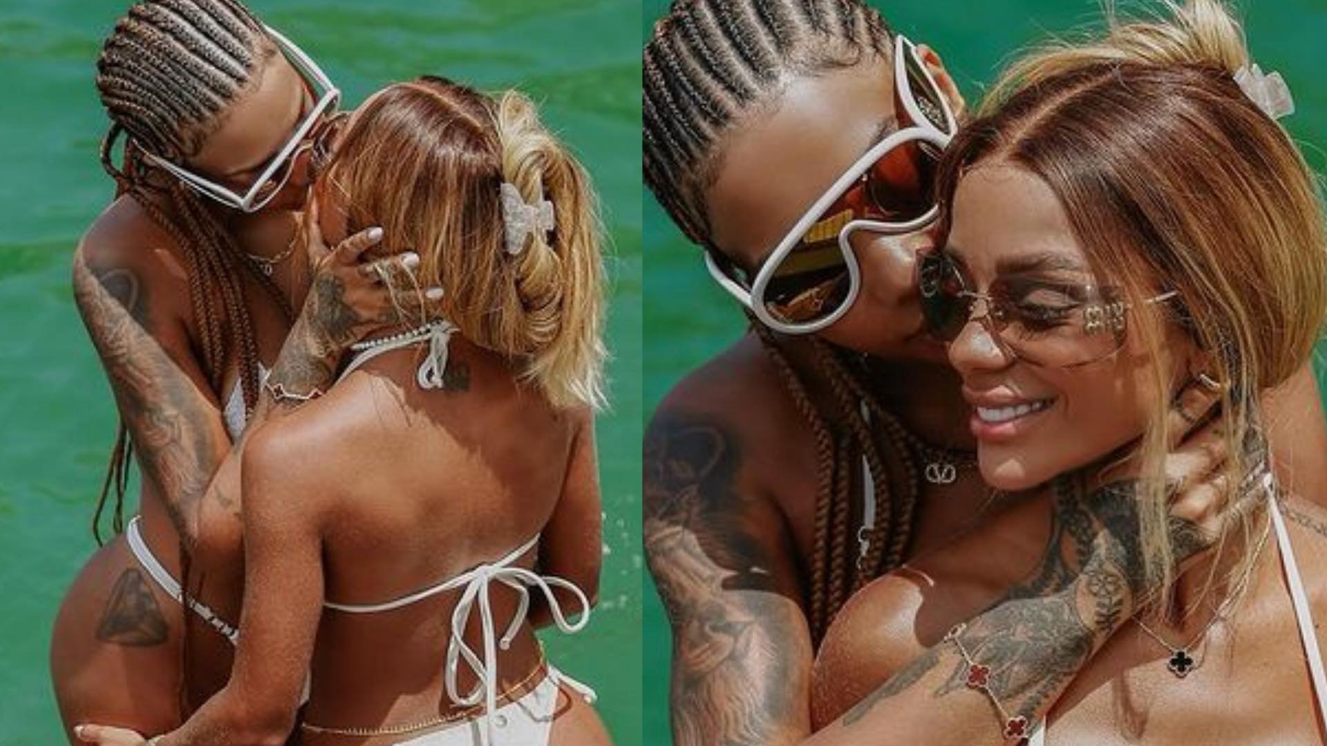 Ludmilla e Brunna Gonçalves elevam a temperatura com romance em Angra dos Reis