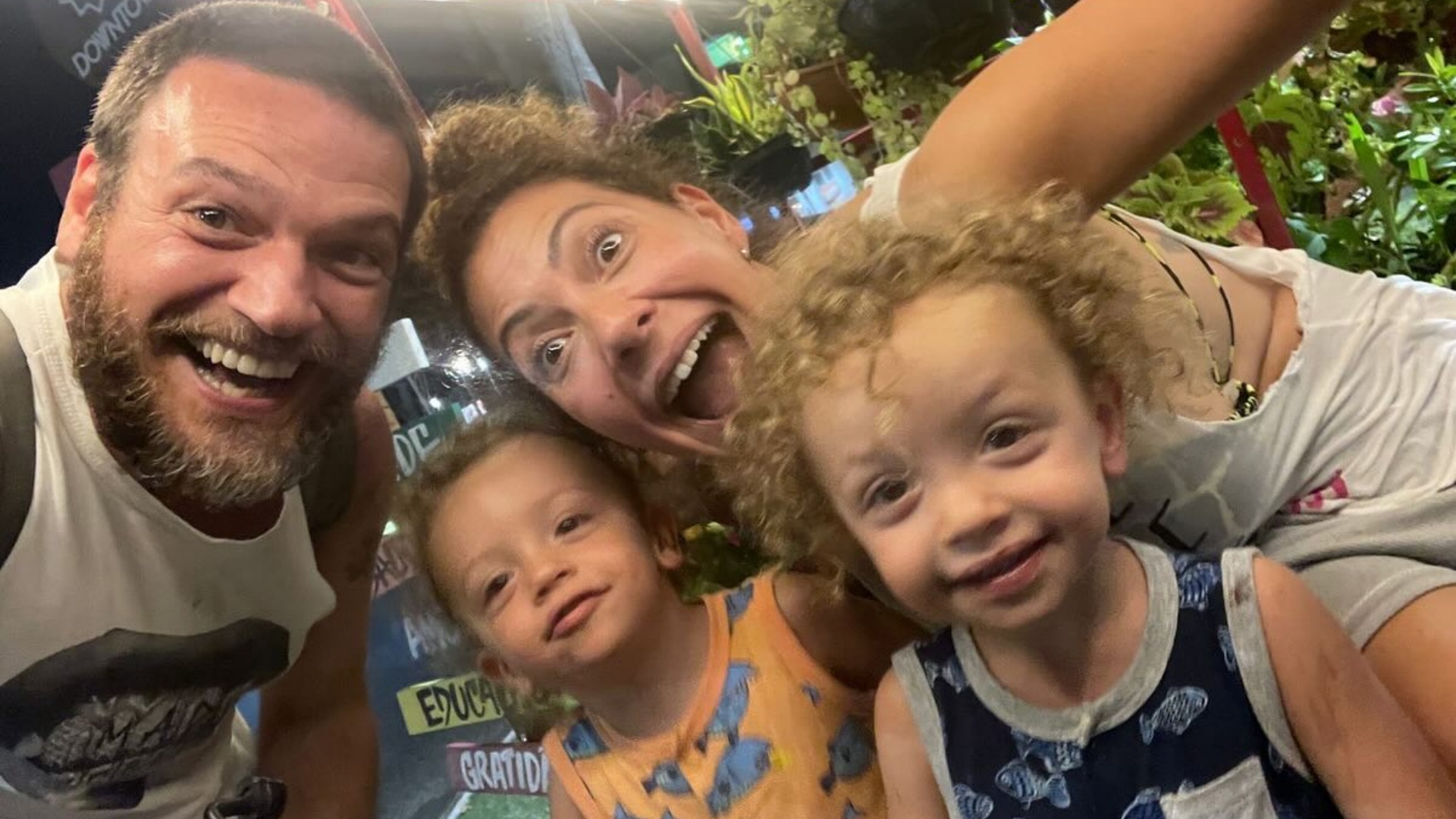 Emílio Dantas e Fabiula Nascimento celebram aniversário dos filhos gêmeos