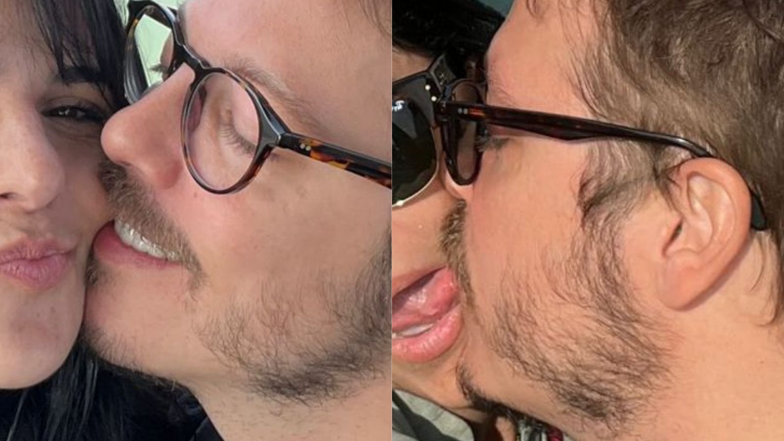 Apaixonado, Fábio Porchat dá beijão na nova namorada em rara aparição