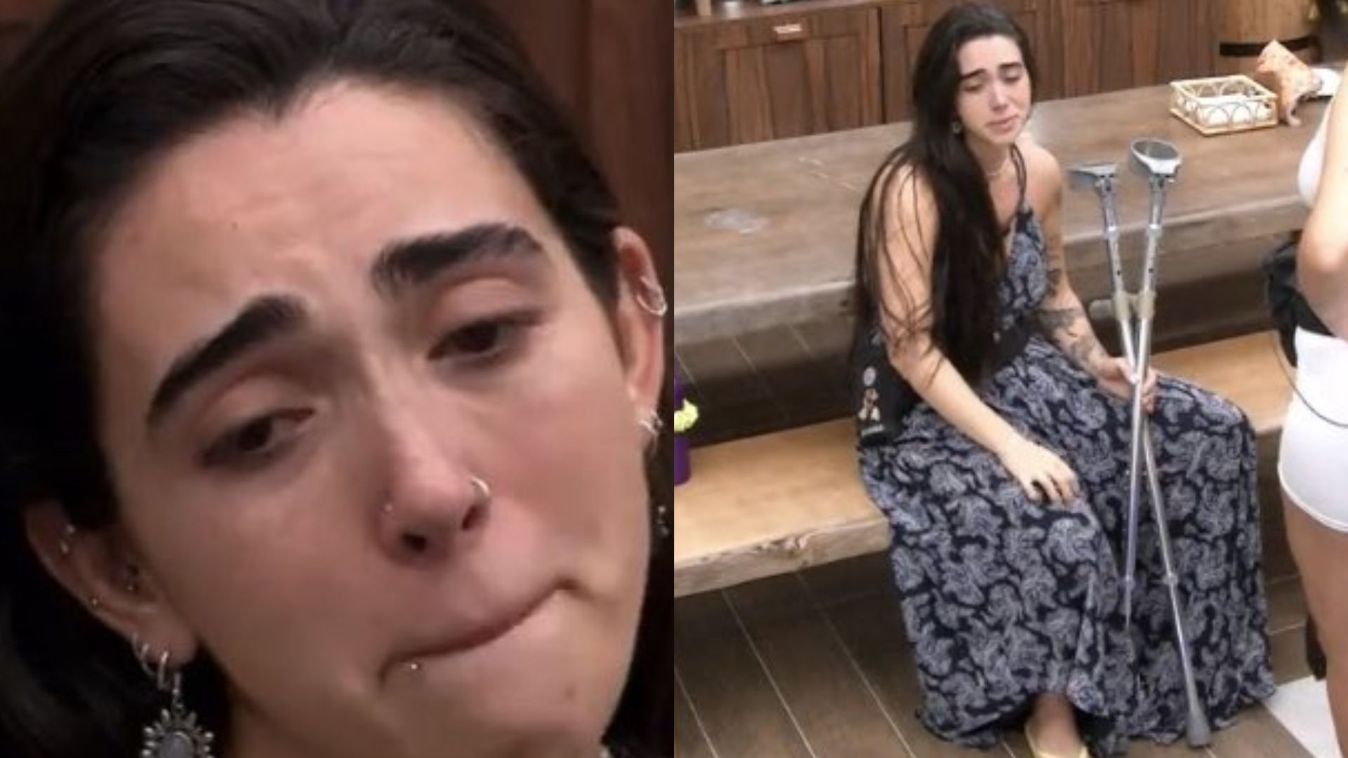 BBB 24: Emparedada, Giovanna fratura o pé durante festa e surge de muletas