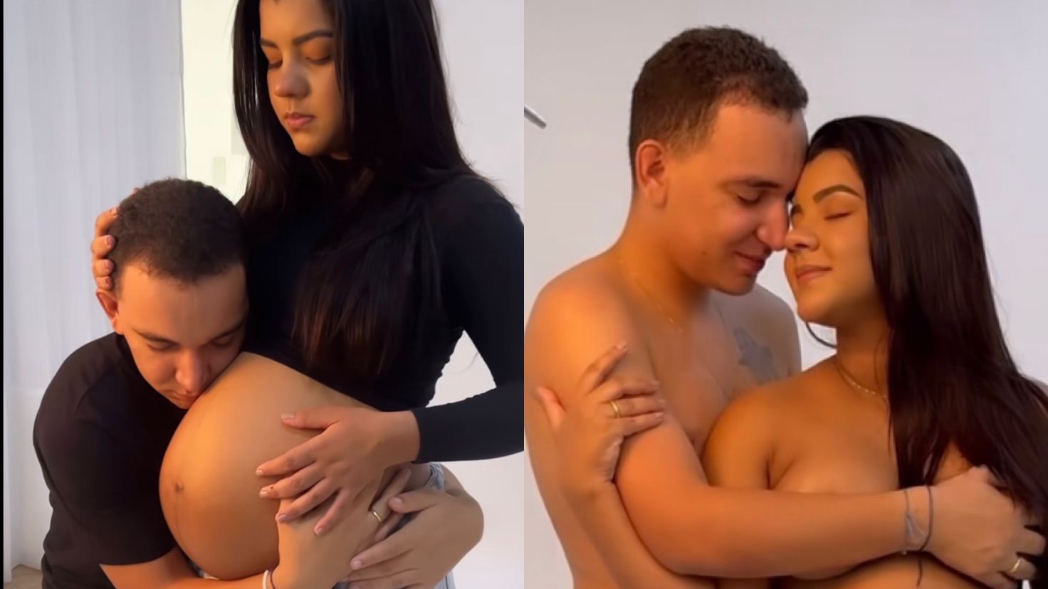 Grávida, Ary Mirelle mostra bastidores de ensaio de fotos com João Gomes
