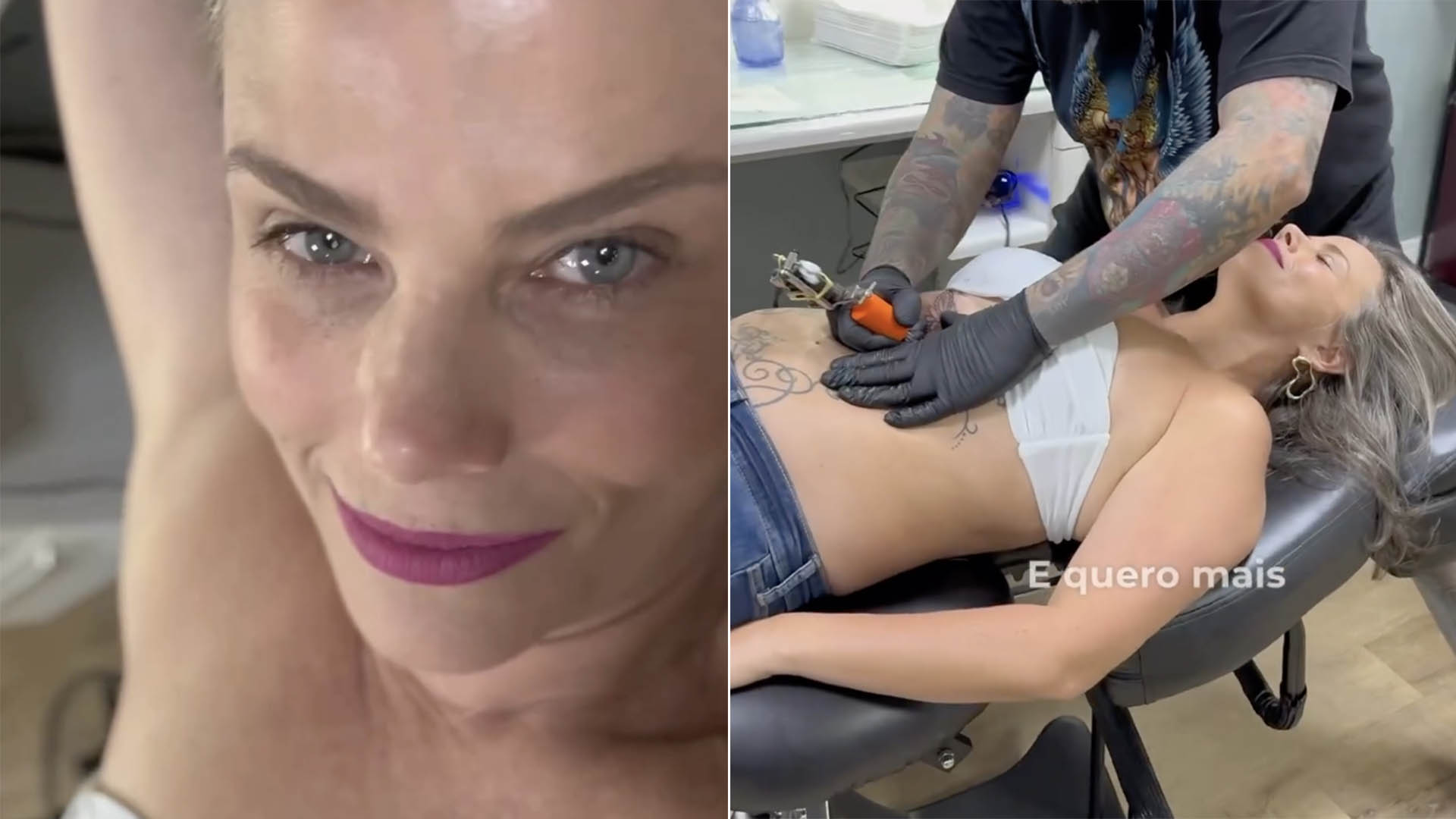 Maria Cândida faz nova tatuagem na barriga e mostra o resultado