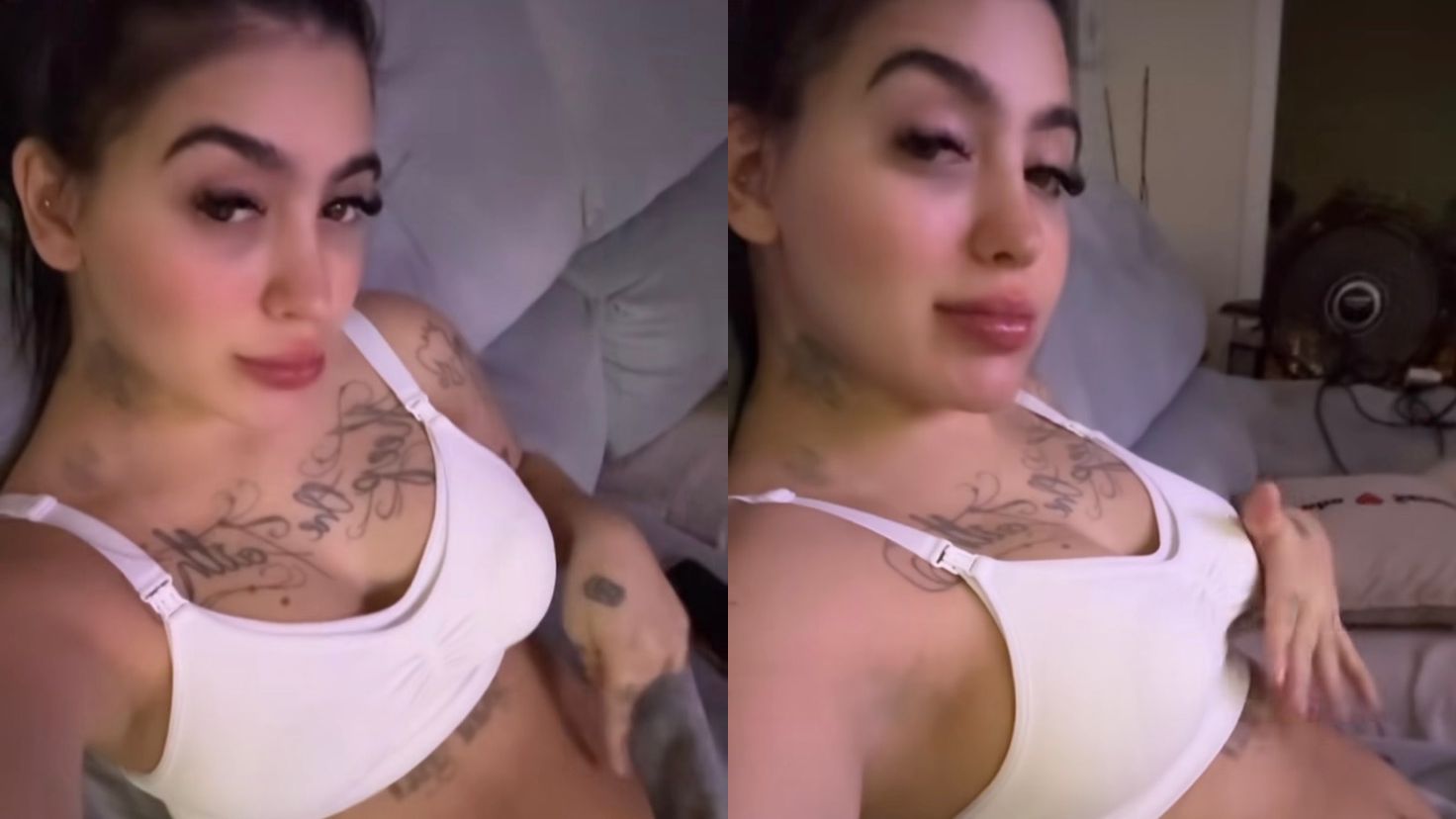 MC Mirella mostra barriga 15 dias após parto da primeira filha, Serena