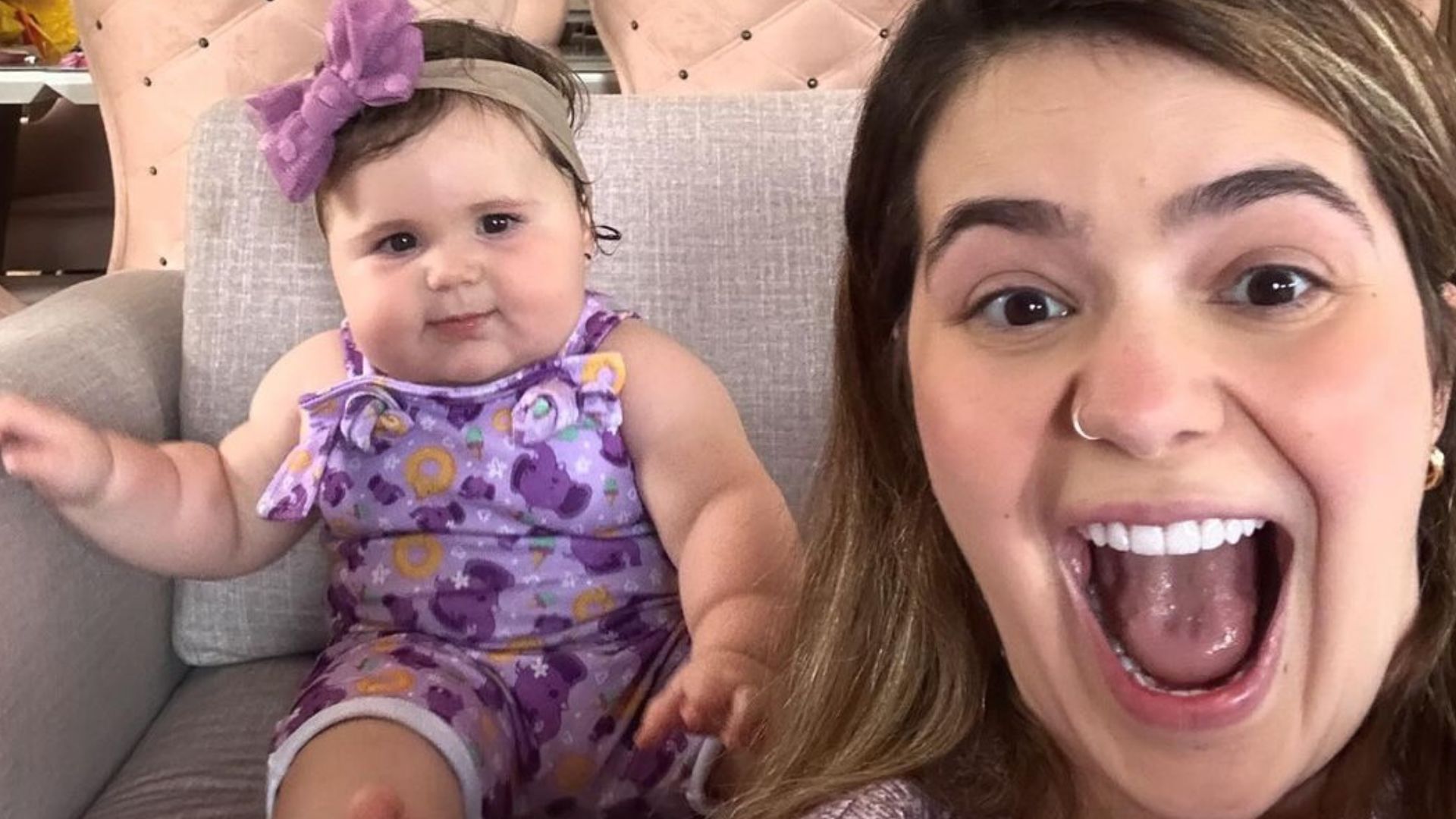 Viih Tube celebra mesversário de sua filha, Lua: ” 9 meses fora da barriga”