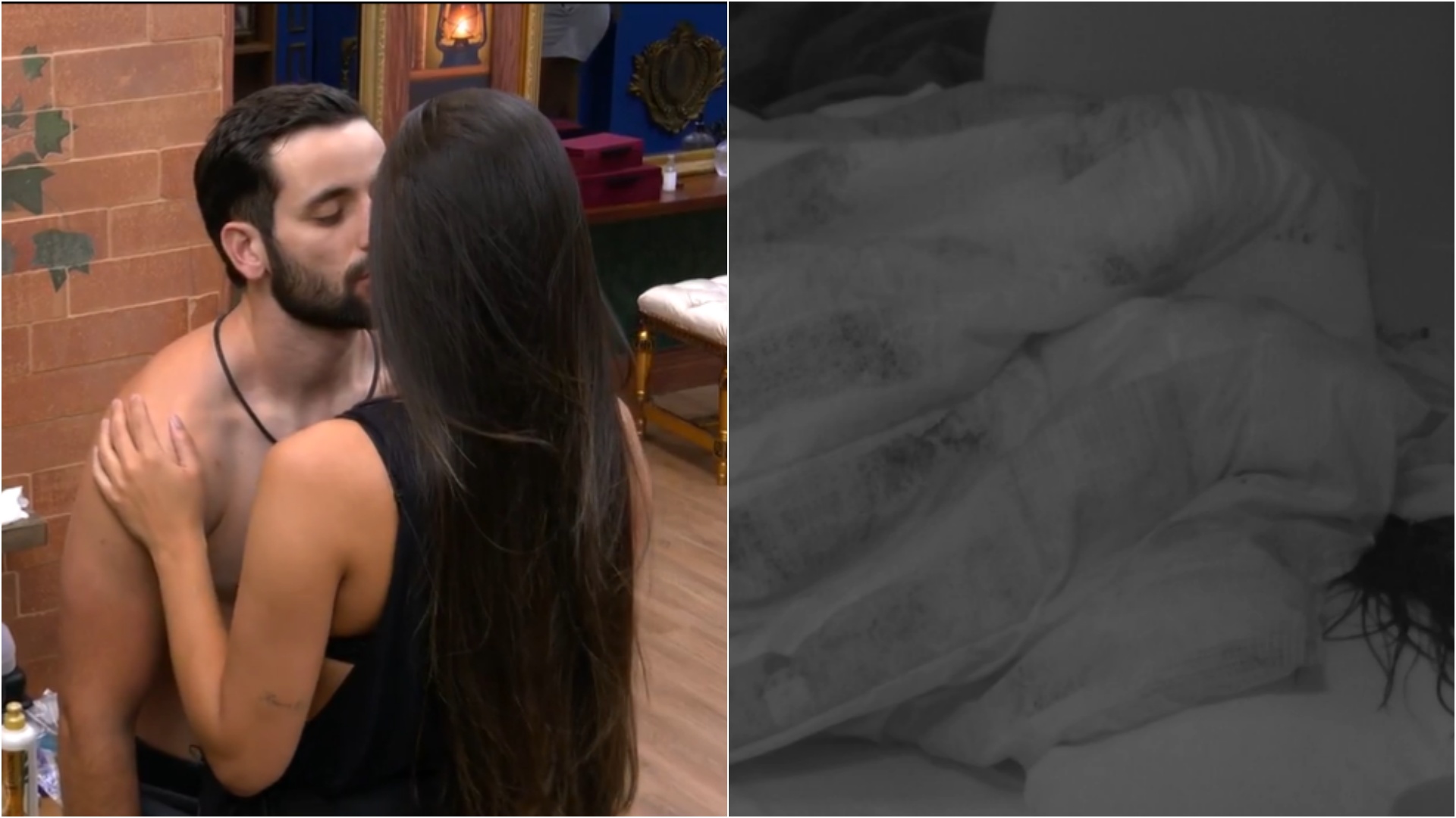 BBB 24: Após beijo, Anny e Matteus movimentam edredom depois da festa