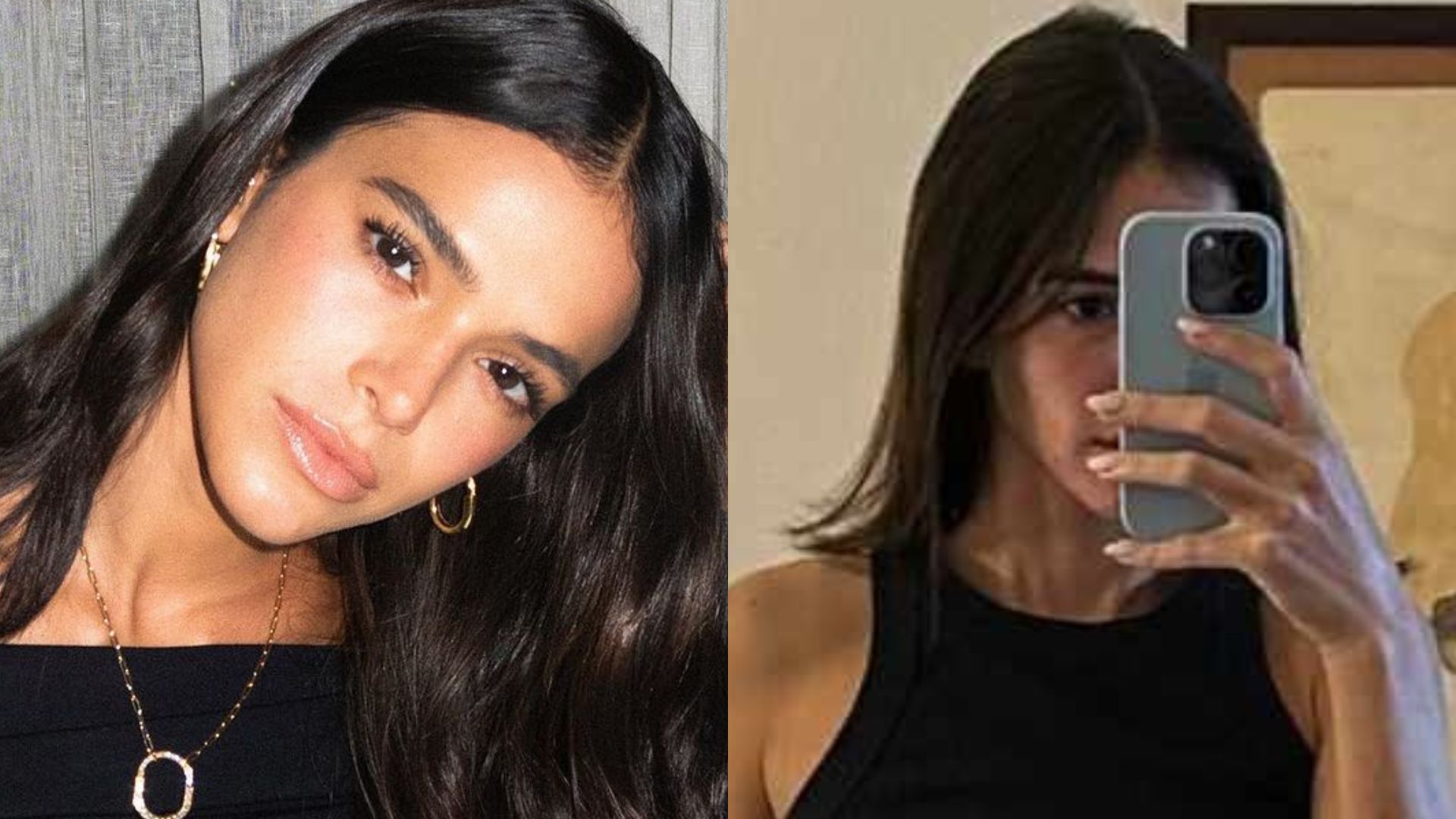 Bruna Marquezine quase mostra demais em selfie ousada no espelho