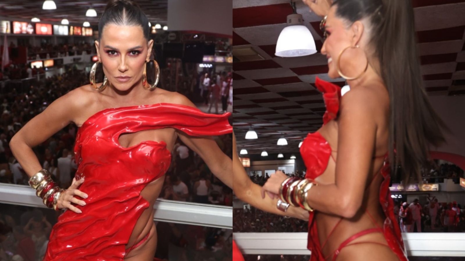 Deborah Secco esconde só o essencial em look cavado para ensaio de Carnaval