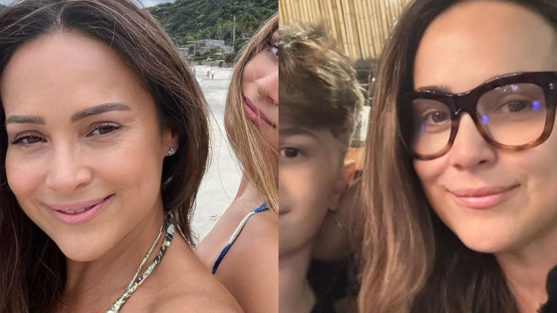Gabriela Duarte exibe fotos inéditas com os dois filhos: “Que delícia”