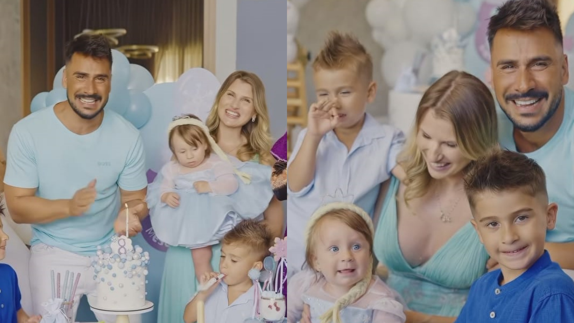 Com festa luxuosa, Julio Rocha comemora mesversário da filha