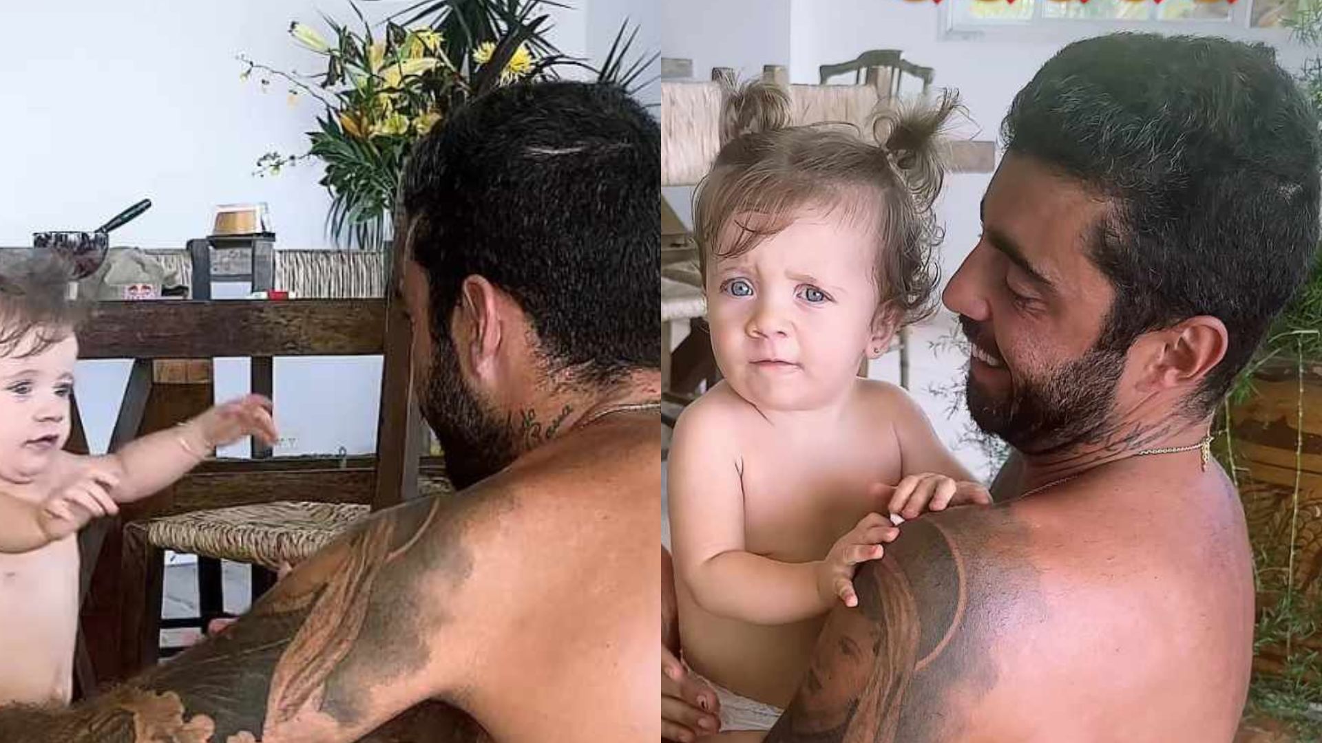 Pedro Scooby mostra os primeiros passos de sua filha com Cintia Dicker