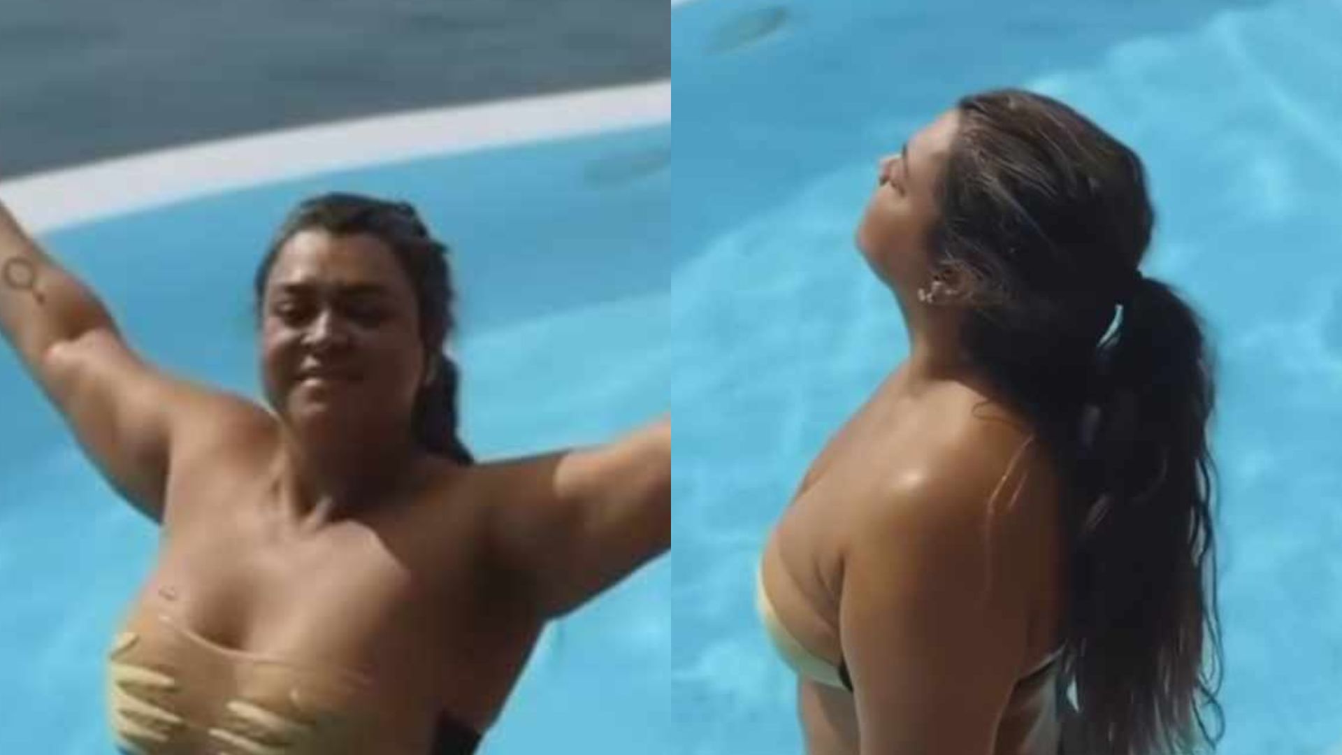 Preta Gil curte dia de sol na piscina com biquíni diferentão: “Maravilhosa”