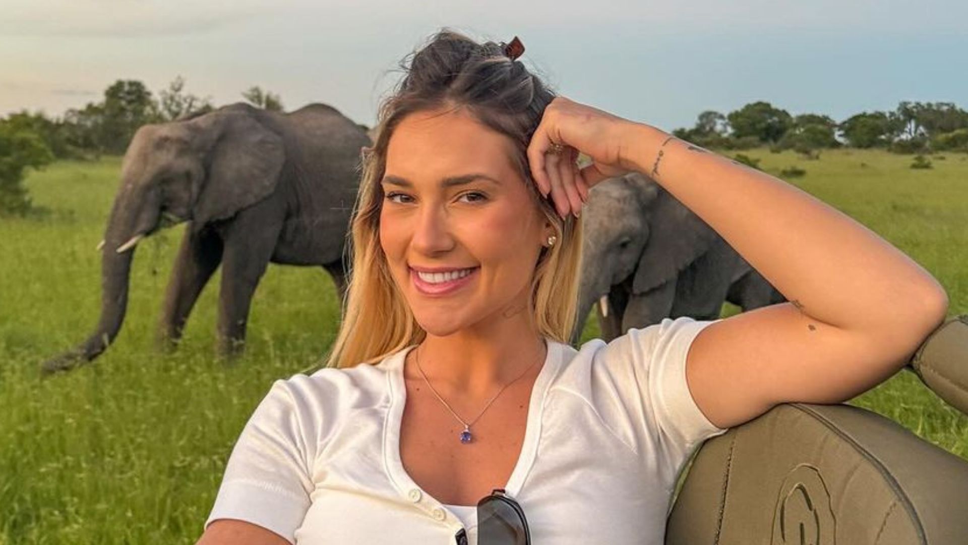 Grávida, Virginia Fonseca aproveita dia de safari em família na África do Sul