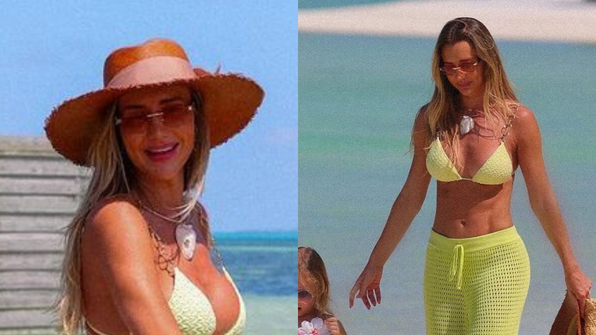 Ana Paula Siebert surge chiquérrima e aproveita Maldivas com a filha