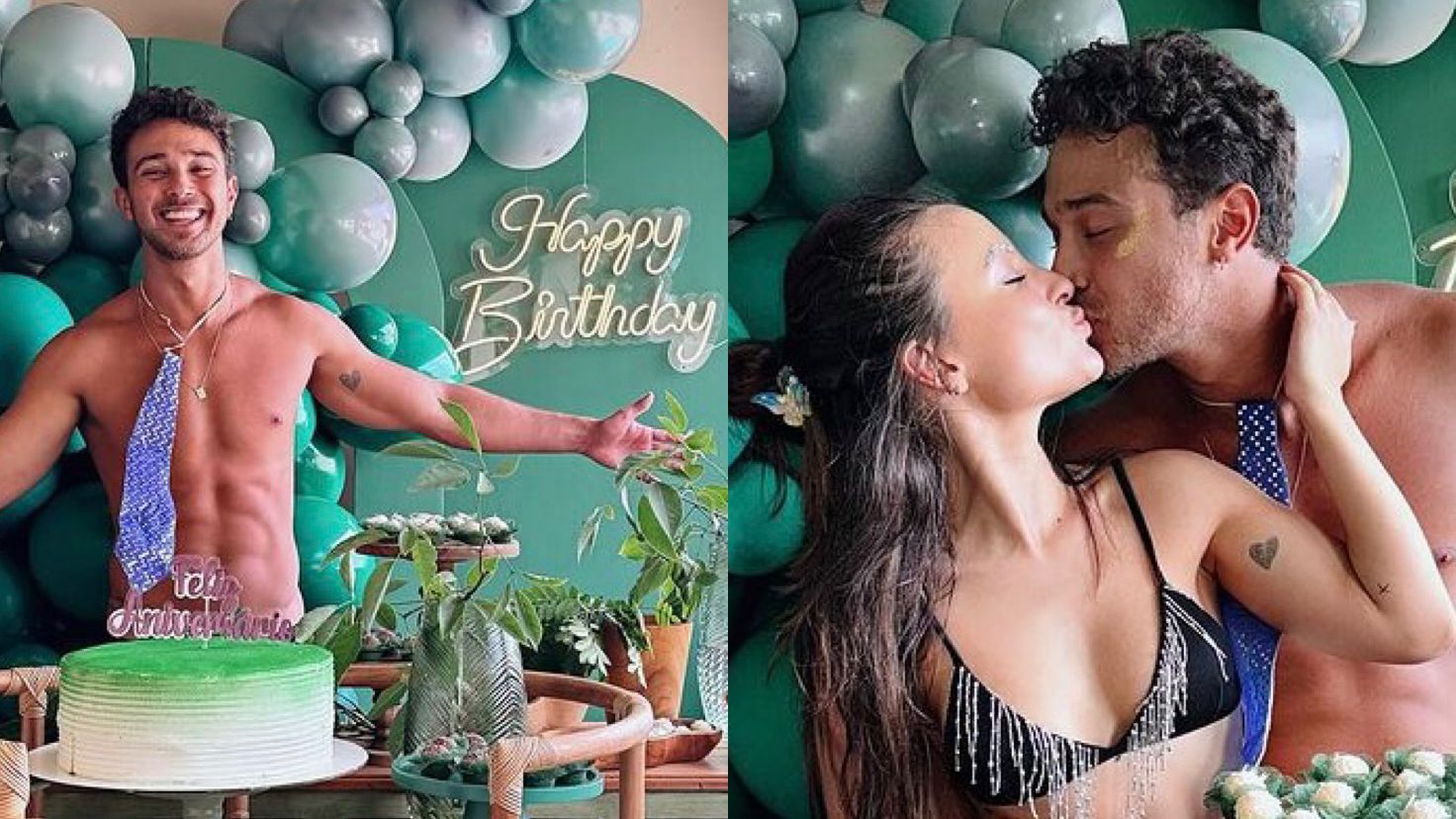 André Luiz Frambach abre álbum da festa ao lado de Larissa Manoela