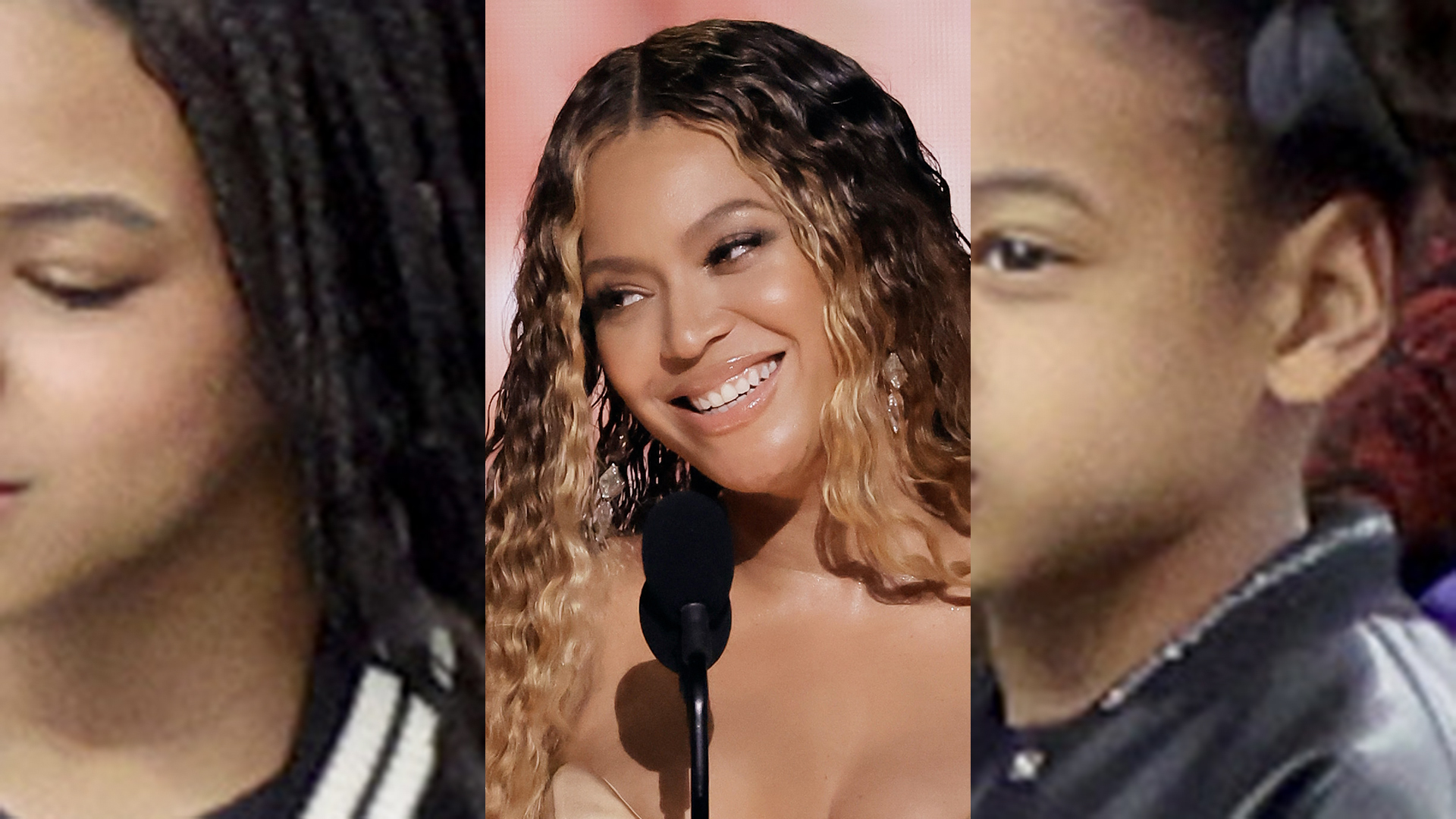 Filhas de Beyoncé fazem rara aparição com o pai em evento esportivo