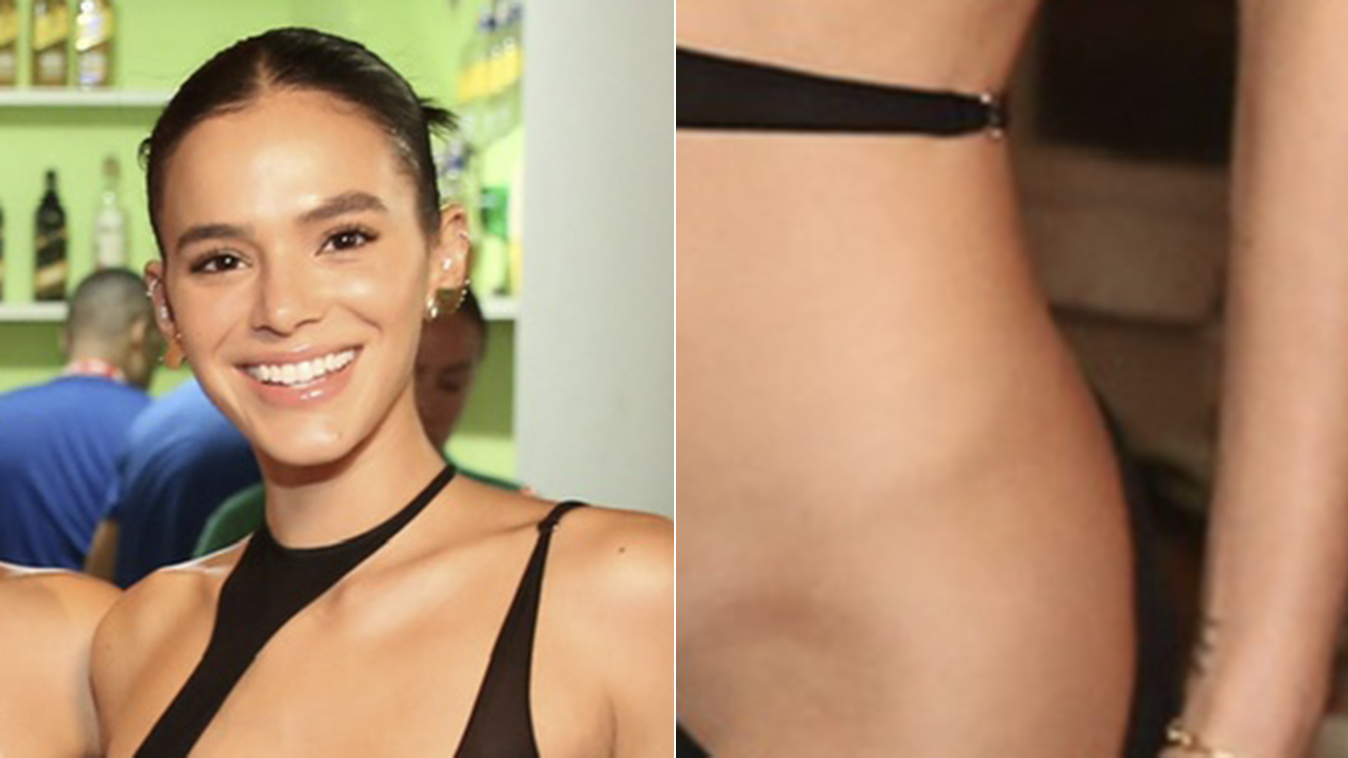 Cadê a calcinha? Bruna Marquezine usa vestido ousado para pular o carnaval