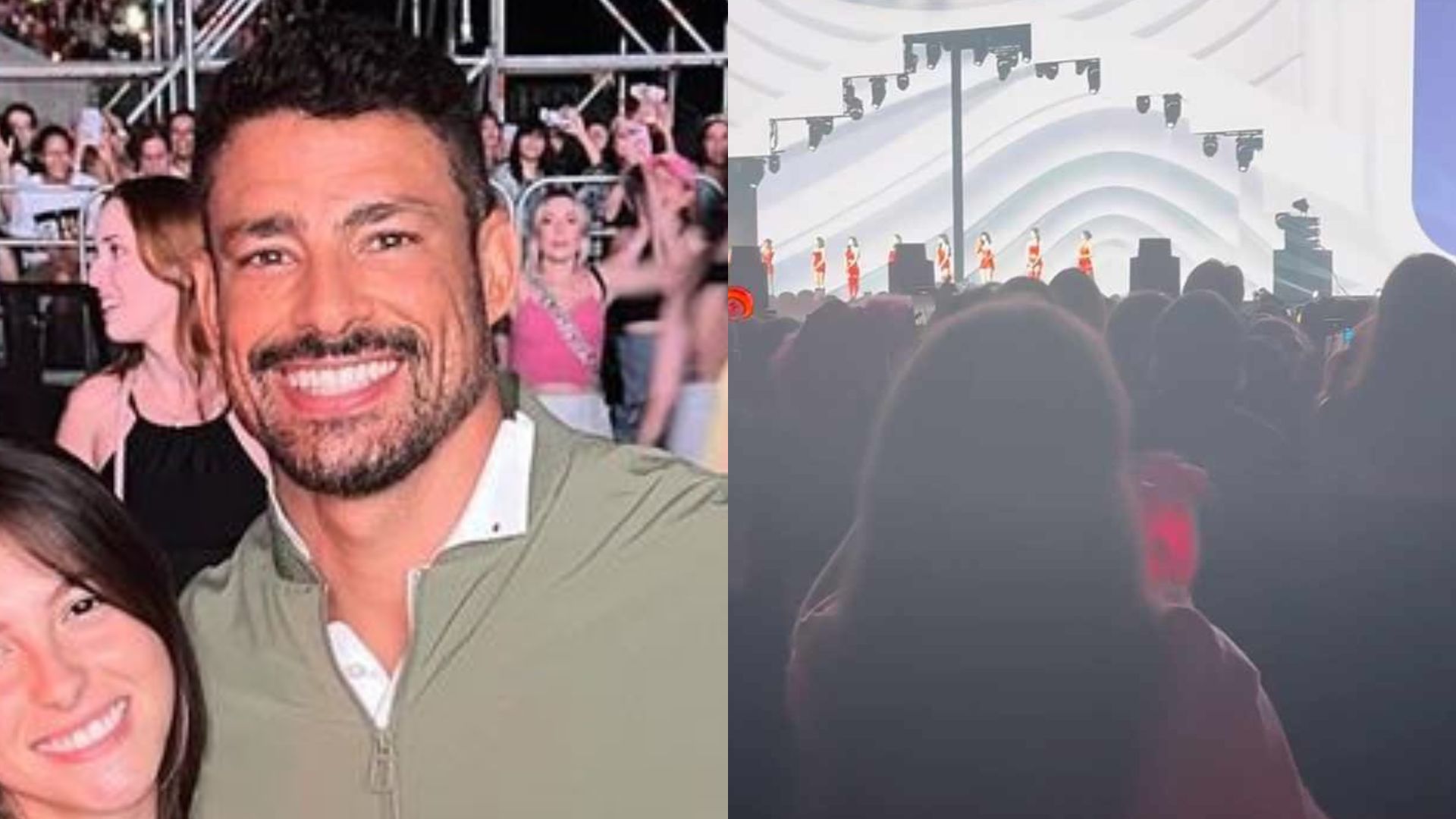 Cauã Reymond acompanha sua filha Sofia em show: “Missão cumprida”