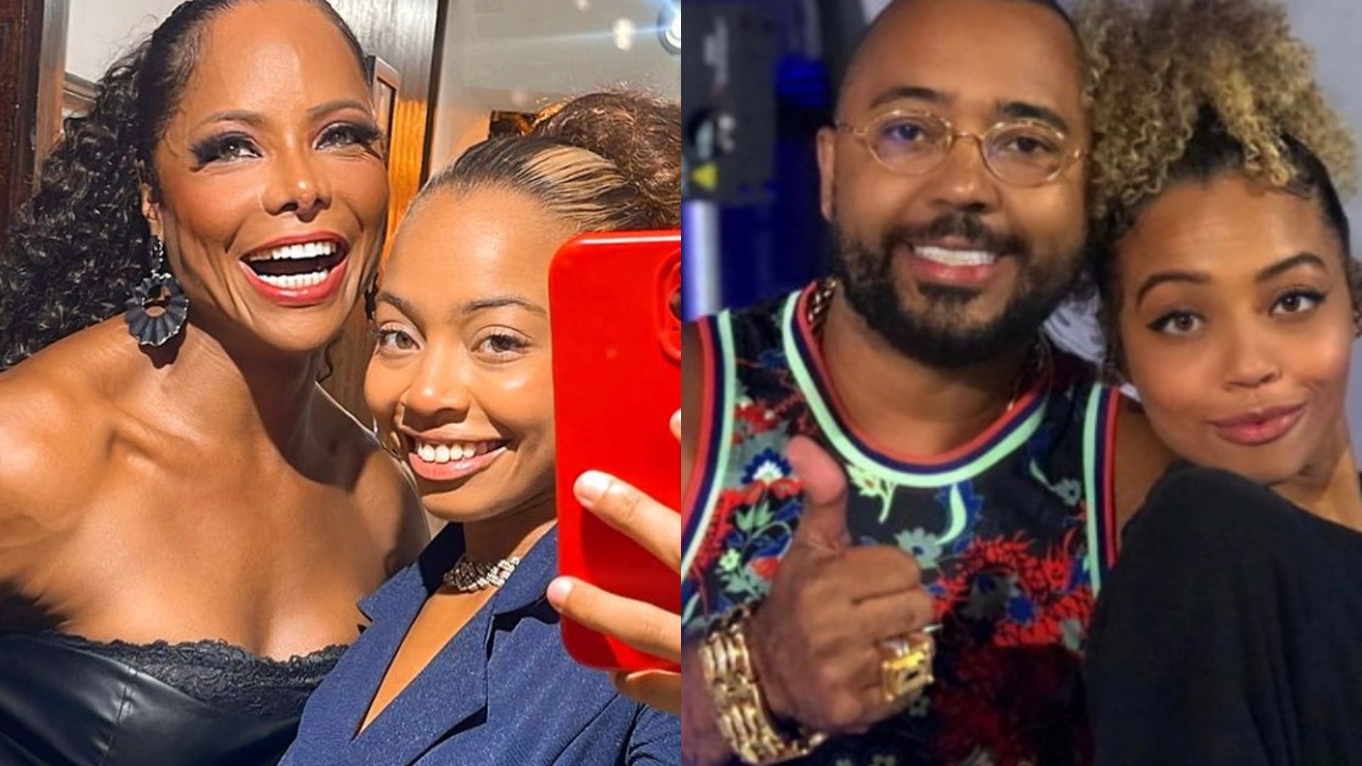 Dudu Nobre e Adriana Bombom se reencontram no aniversário da filha