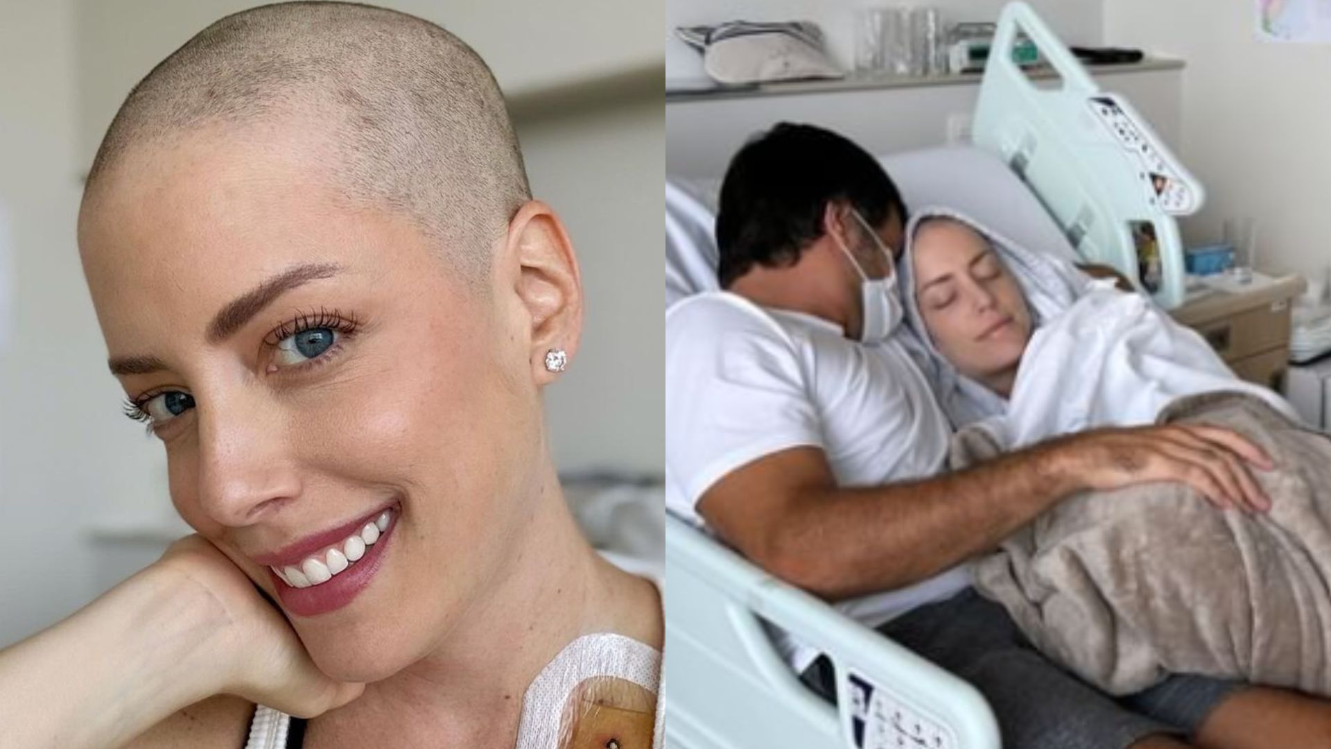Internada, Fabiana Justus recebe carinho do marido no hospital: ‘Meu remédio’