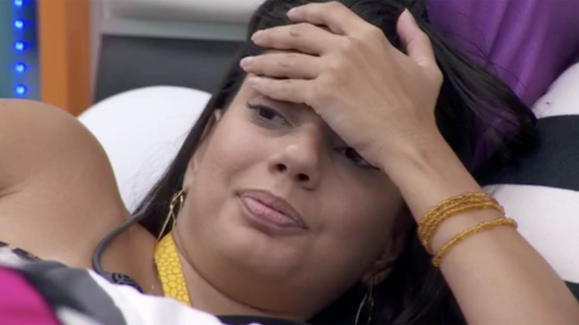 BBB 24: Fernanda reage ao ver beijo de Matteus e Deniziane