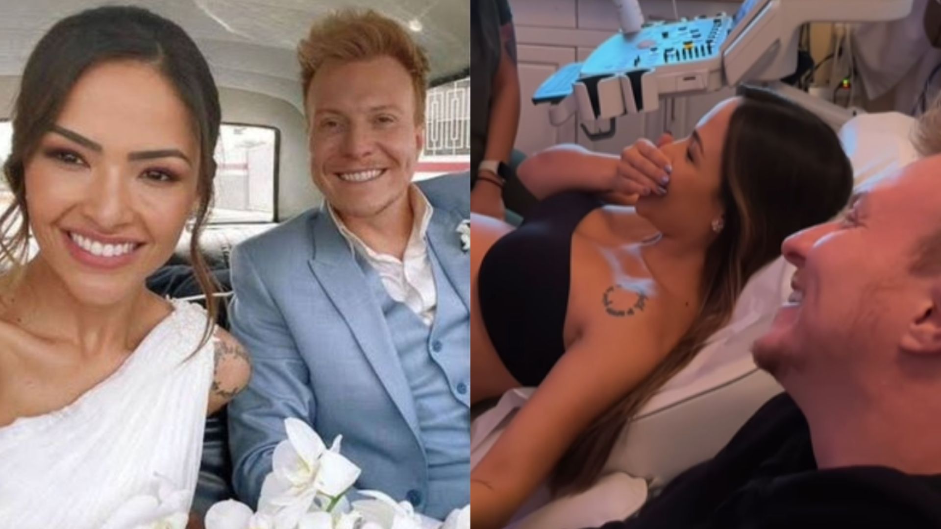 Teo Teló e Gabi Luthai se emocionam ao ver rostinho do filho em ultrassom