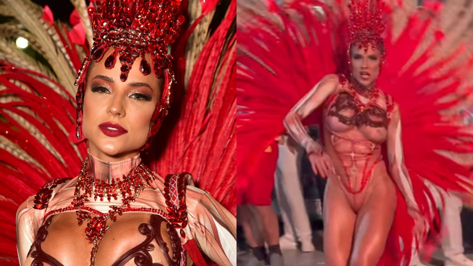 Gabi Martins passa perrengue com fantasia e mostra demais em desfile: “Agonia”