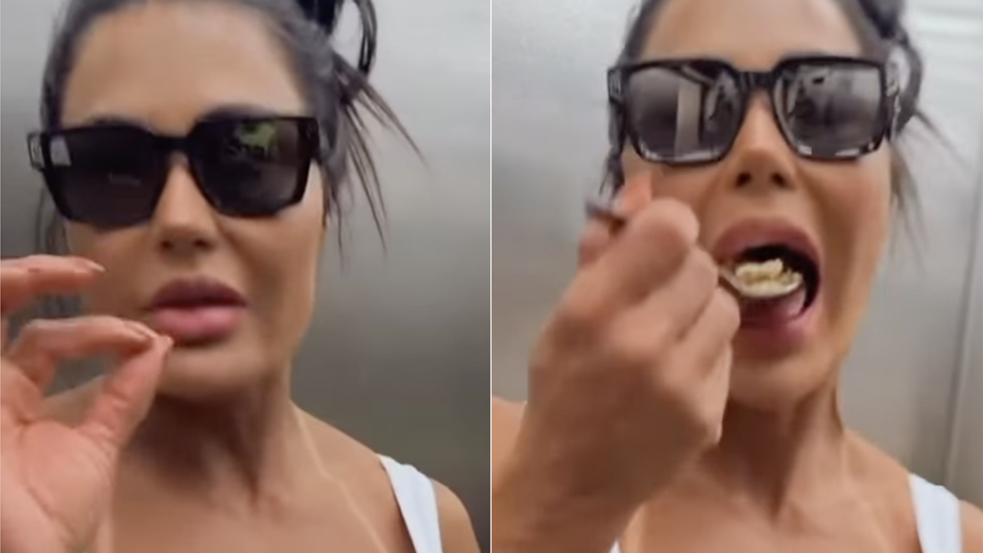 Gracyanne Barbosa rebate crítica por comer marmita em local inusitado: ‘O pior’