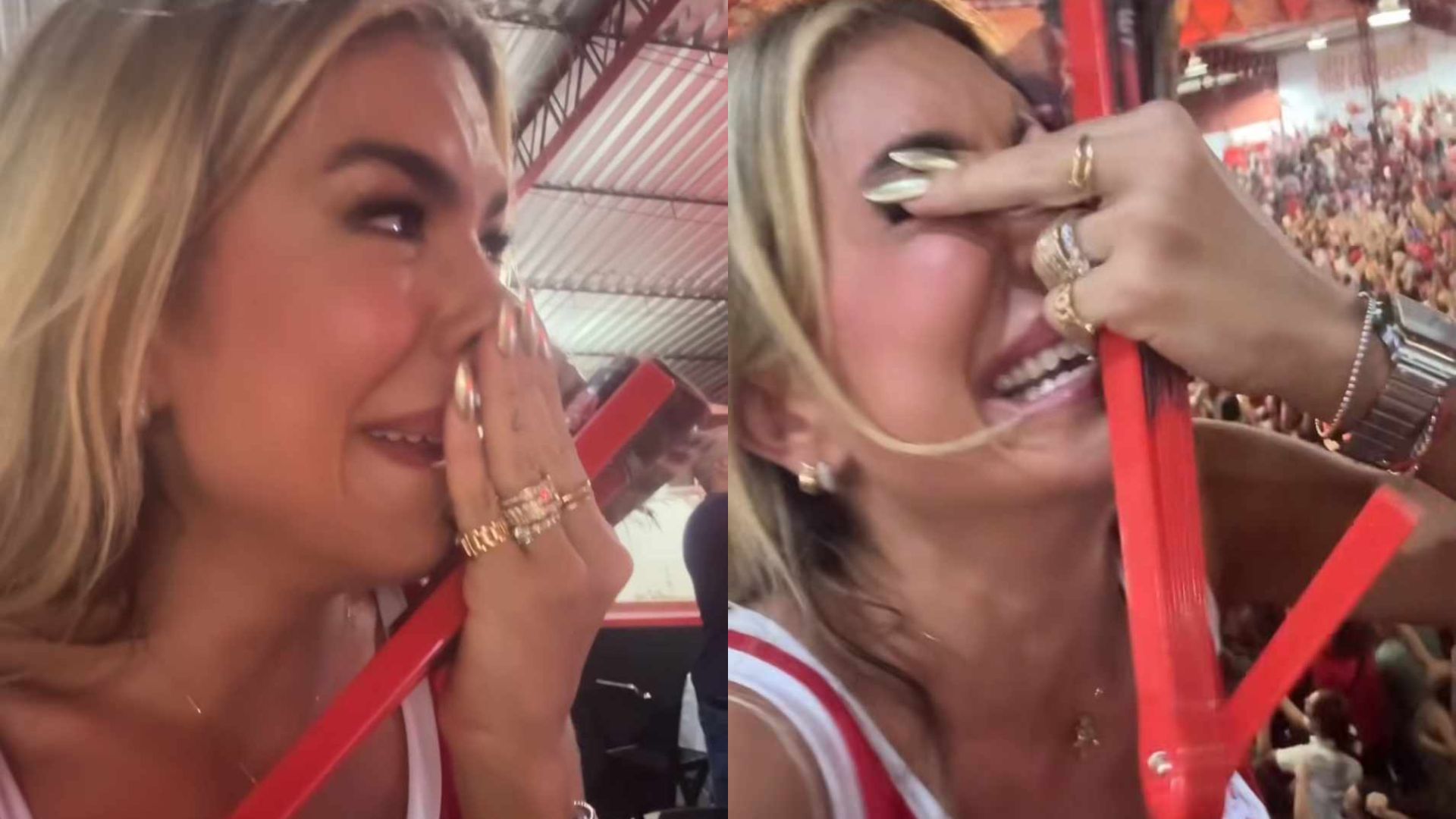 Lore Improta cai no choro com vitória da Viradouro no Carnaval 2024