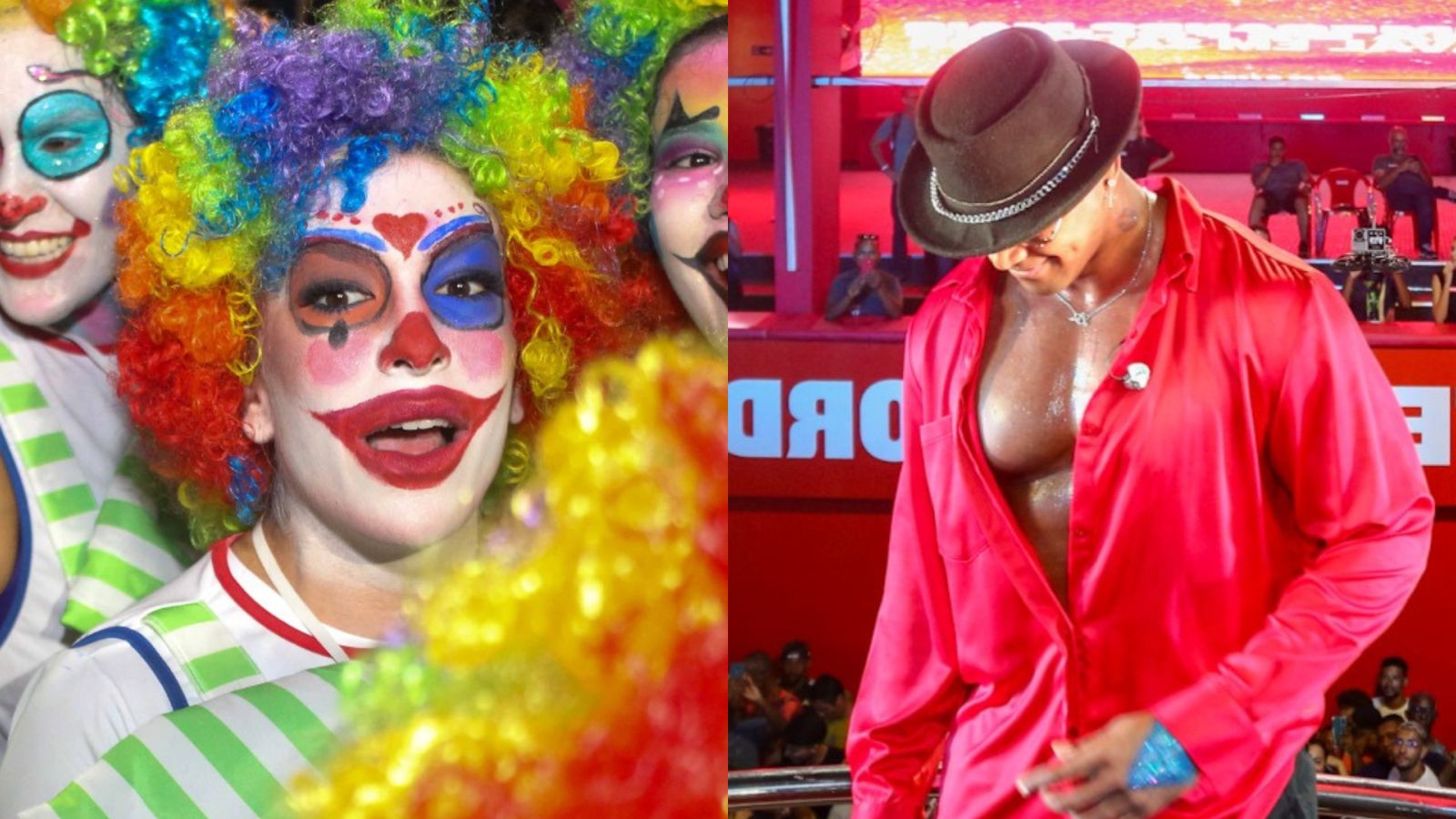 Lore Improta se disfarça para acompanhar trio do marido, Leo Santana: ‘Palhaça’