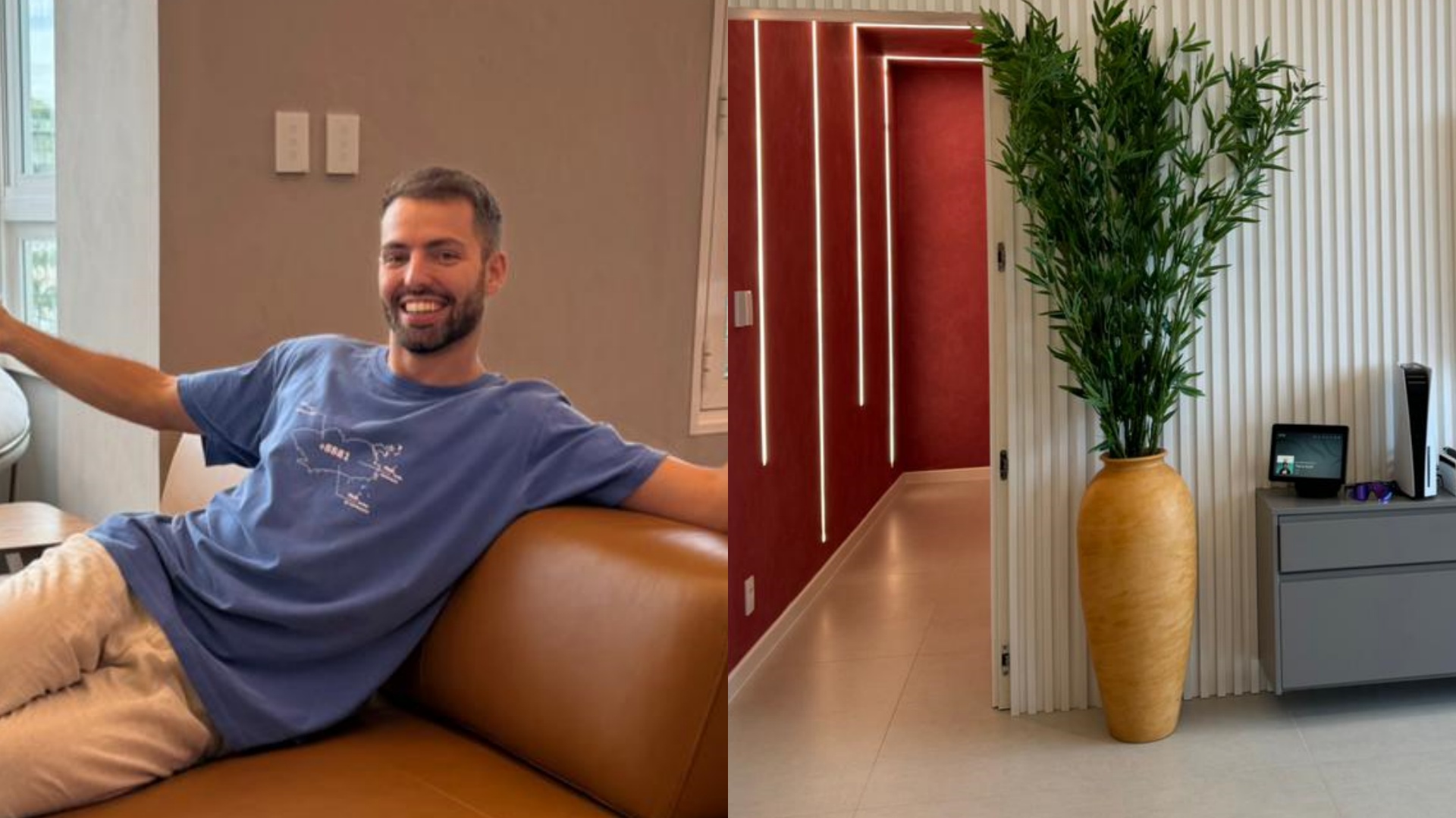 Com decoração high tech, Matheus Costa impressiona ao mostrar casa reformada