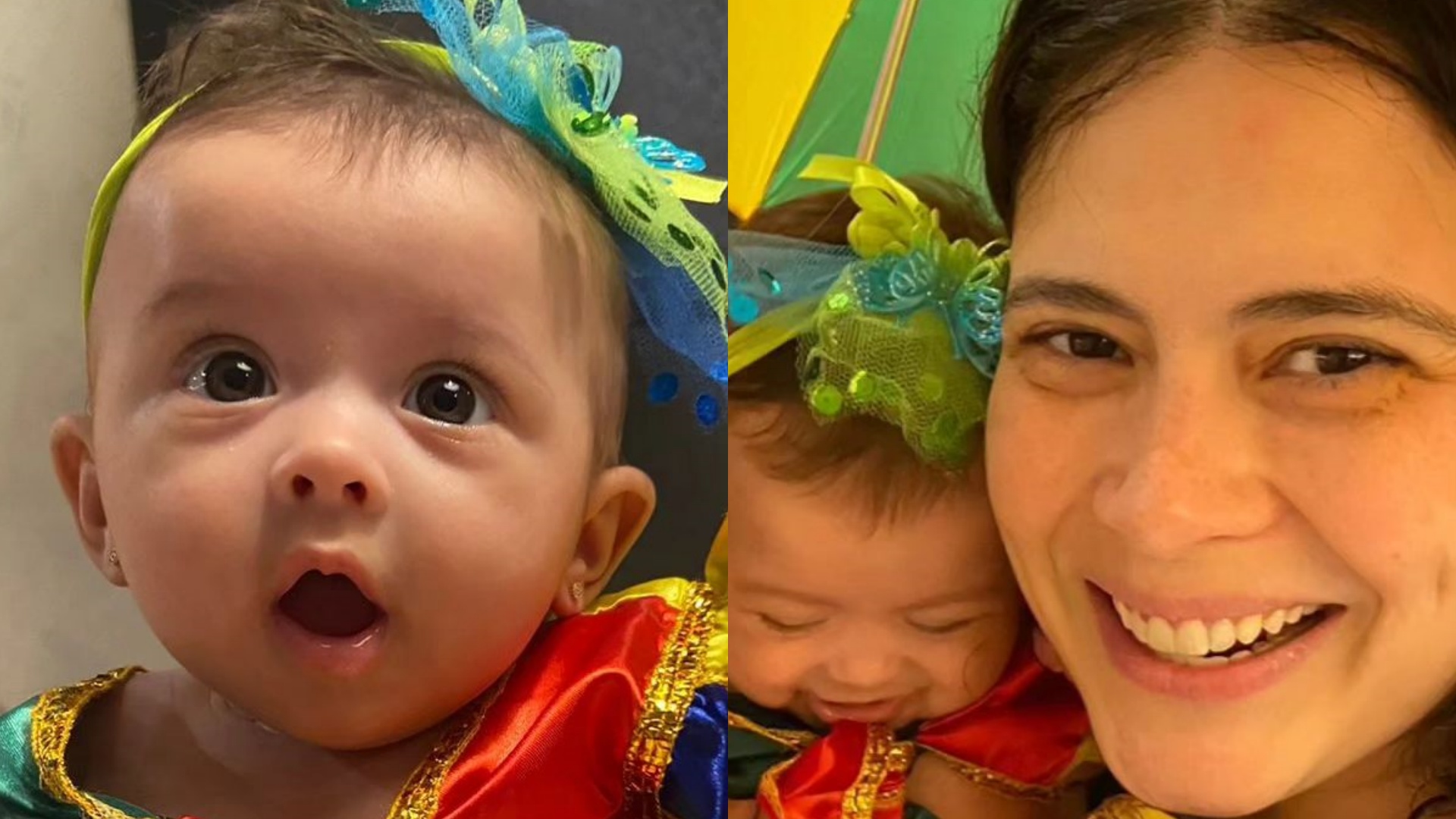 Filha de Michelle Loreto rouba a cena ao surgir fantasiada de passista