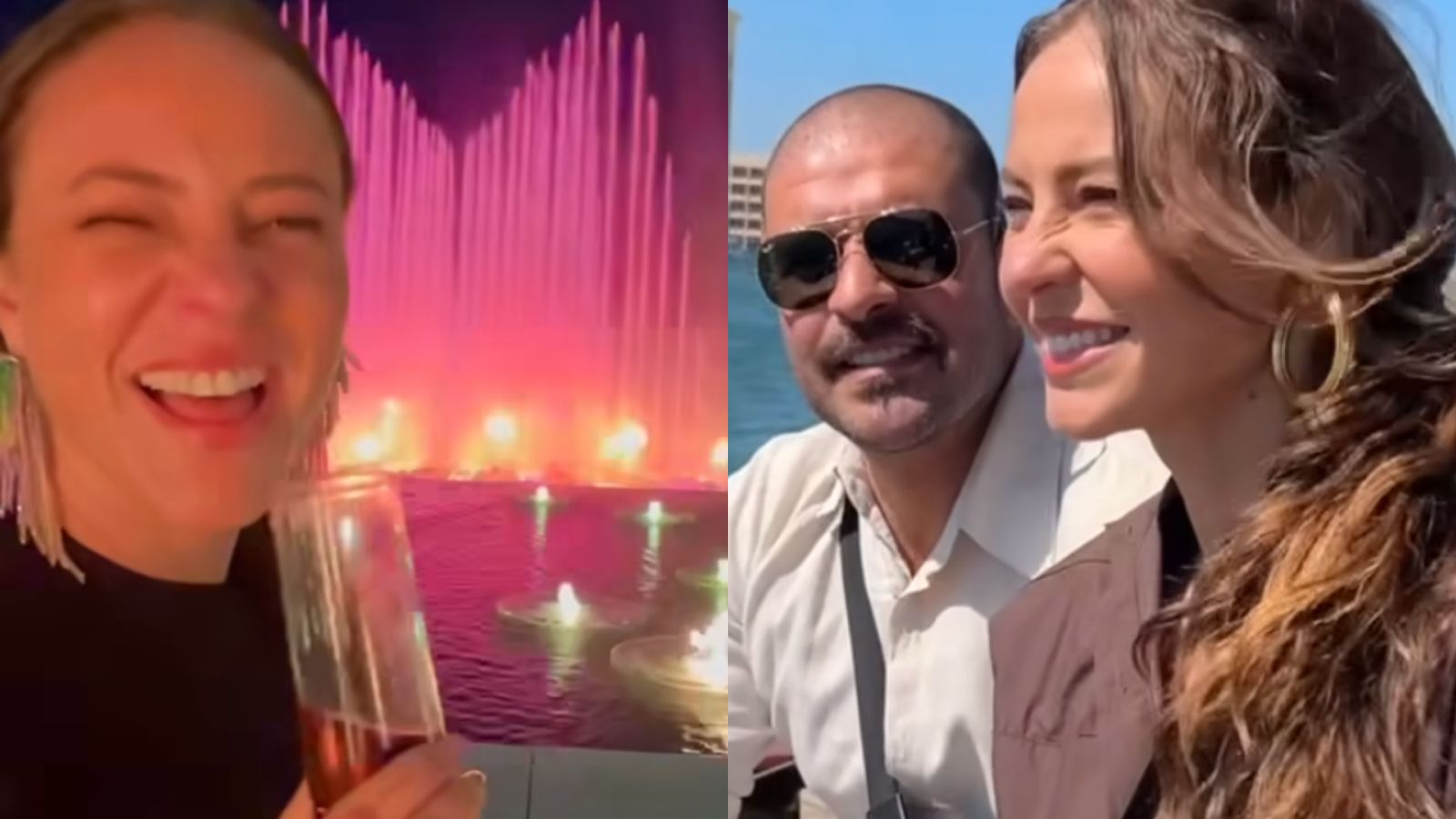 Em Dubai, Paolla Oliveira aparece em clima de romance com Diogo Nogueira