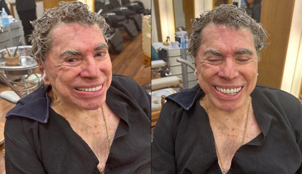 Silvio Santos carimba sua simpatia em fotos irreverentes