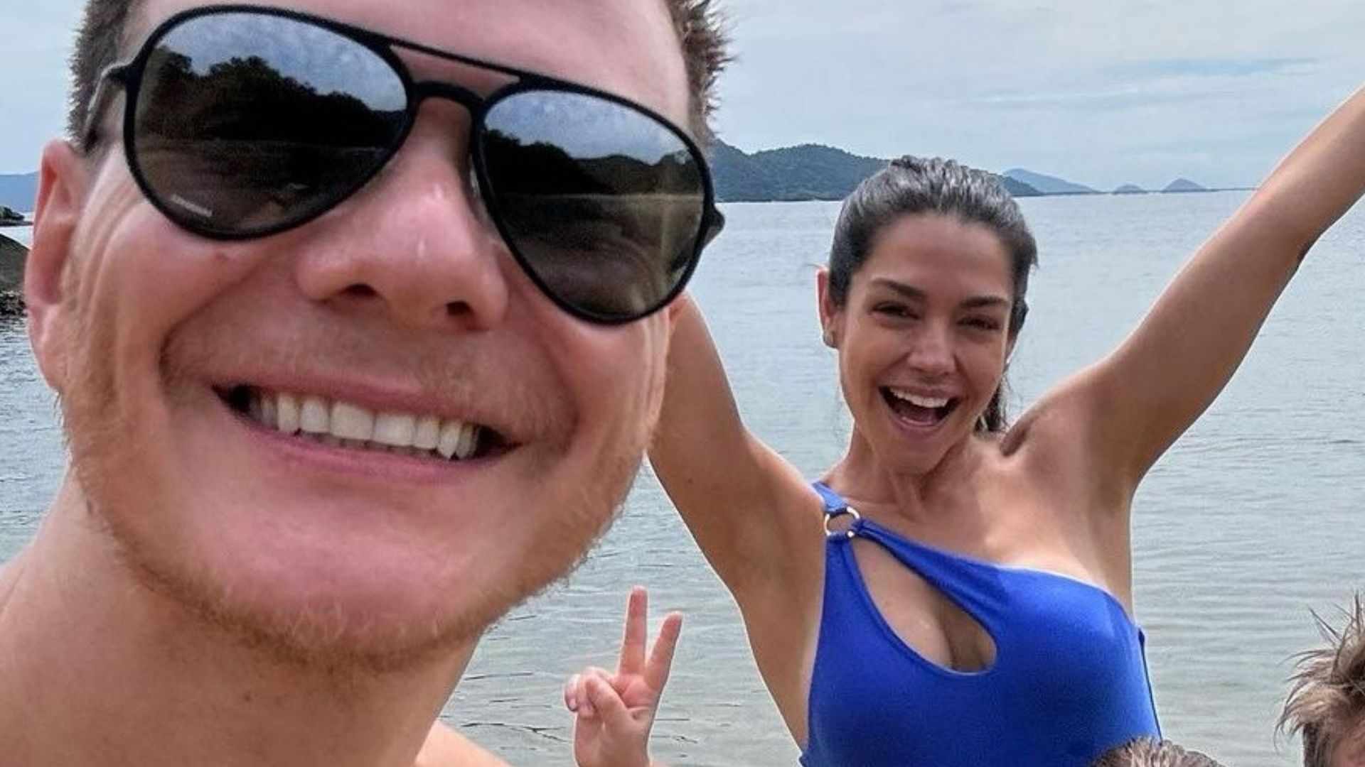 Thais Fersoza e Michel Teló encantam ao surgirem com os filhos