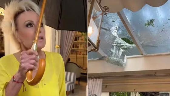 Ana Maria Braga mostra estrago em sua mansão após chuva: ‘Perigo’