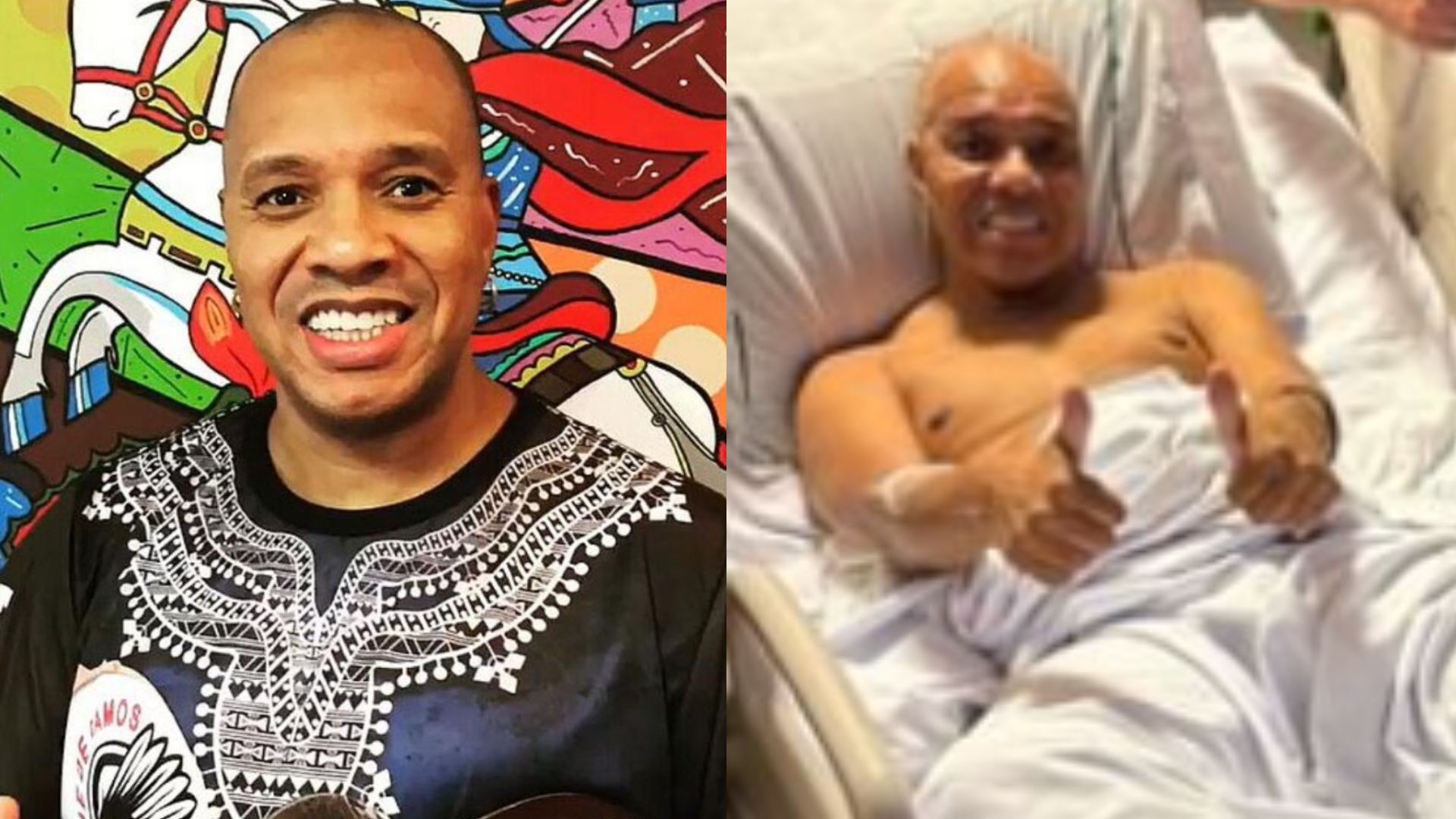 Anderson Leonardo, do Molejo, surge sorridente em visita de amigos: ‘Alegria’