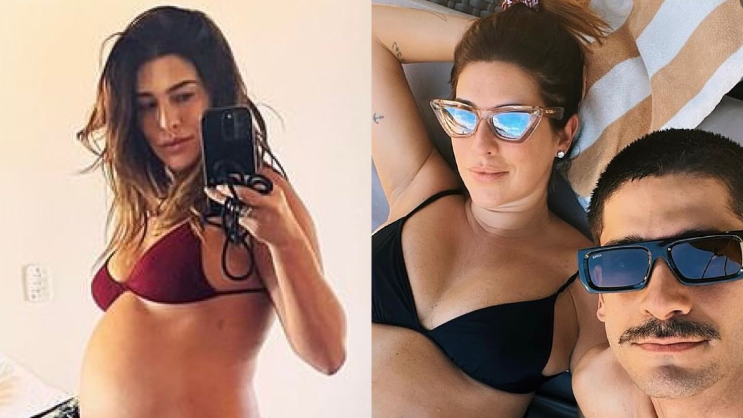 Fernanda Paes Leme resgata registros da gravidez: ‘Louca jornada’