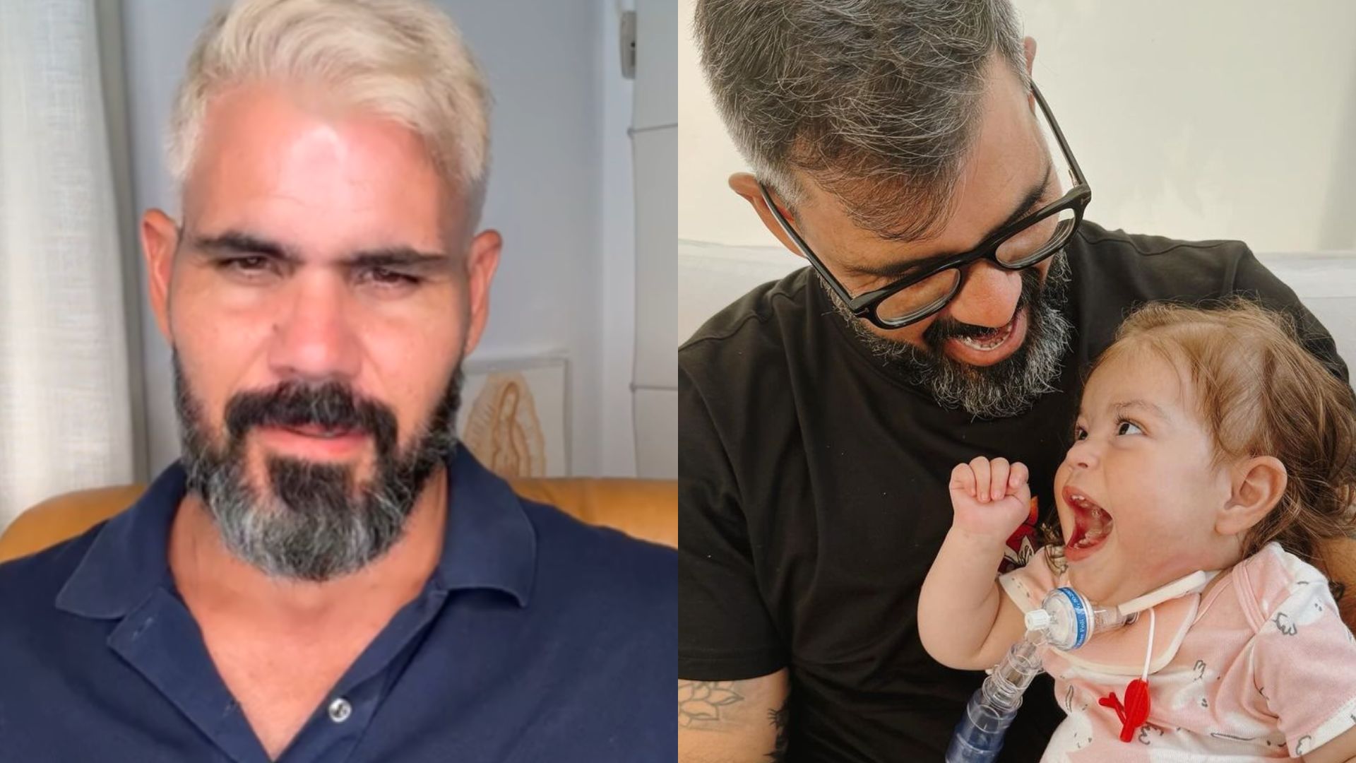 Juliano Cazarré detalha evolução no quadro de saúde da filha: ‘Comunicativa’