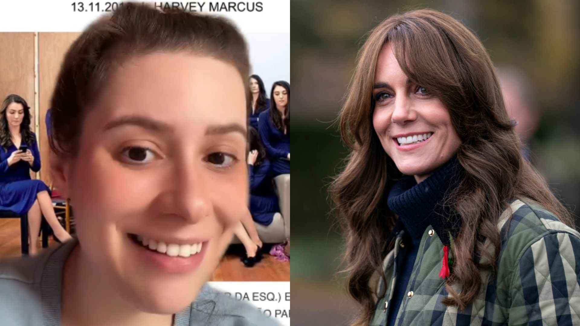 Influencer expõe sósias de Kate Middleton e aumenta suspeitas de vídeo fake