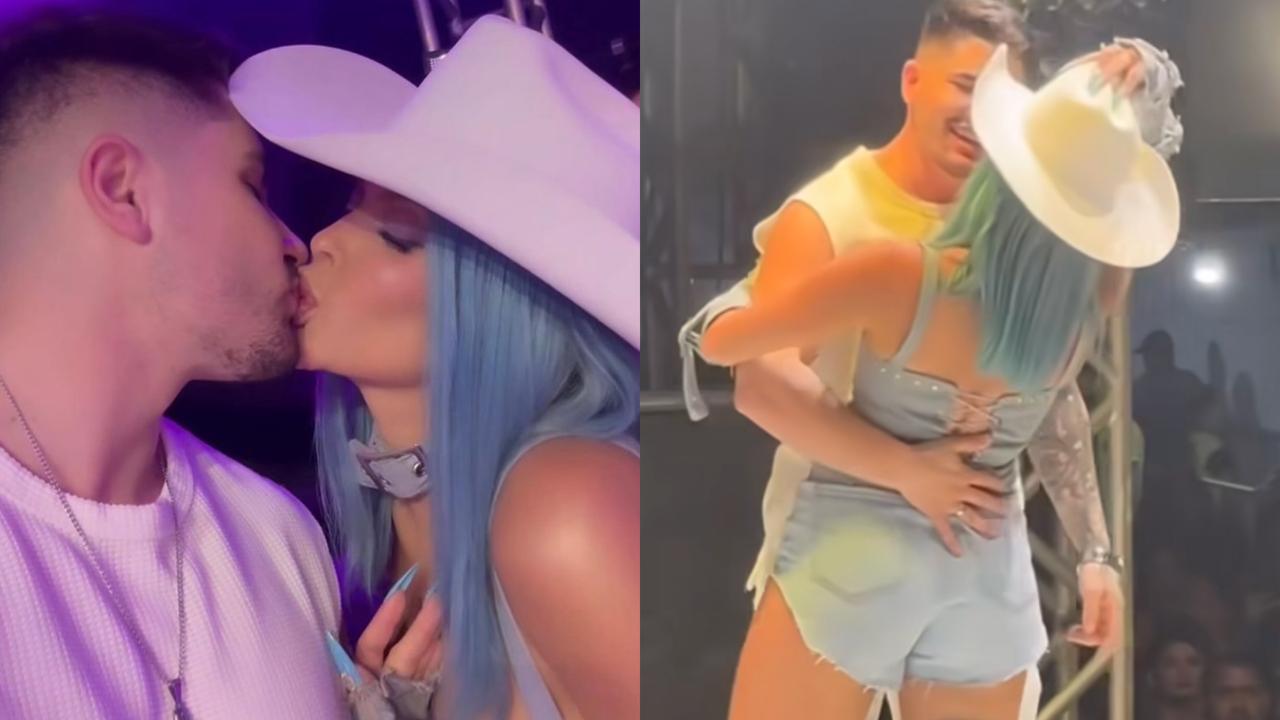 Nova chance! Lucas Souza e Jaquelline assumem reconciliação com beijão em show